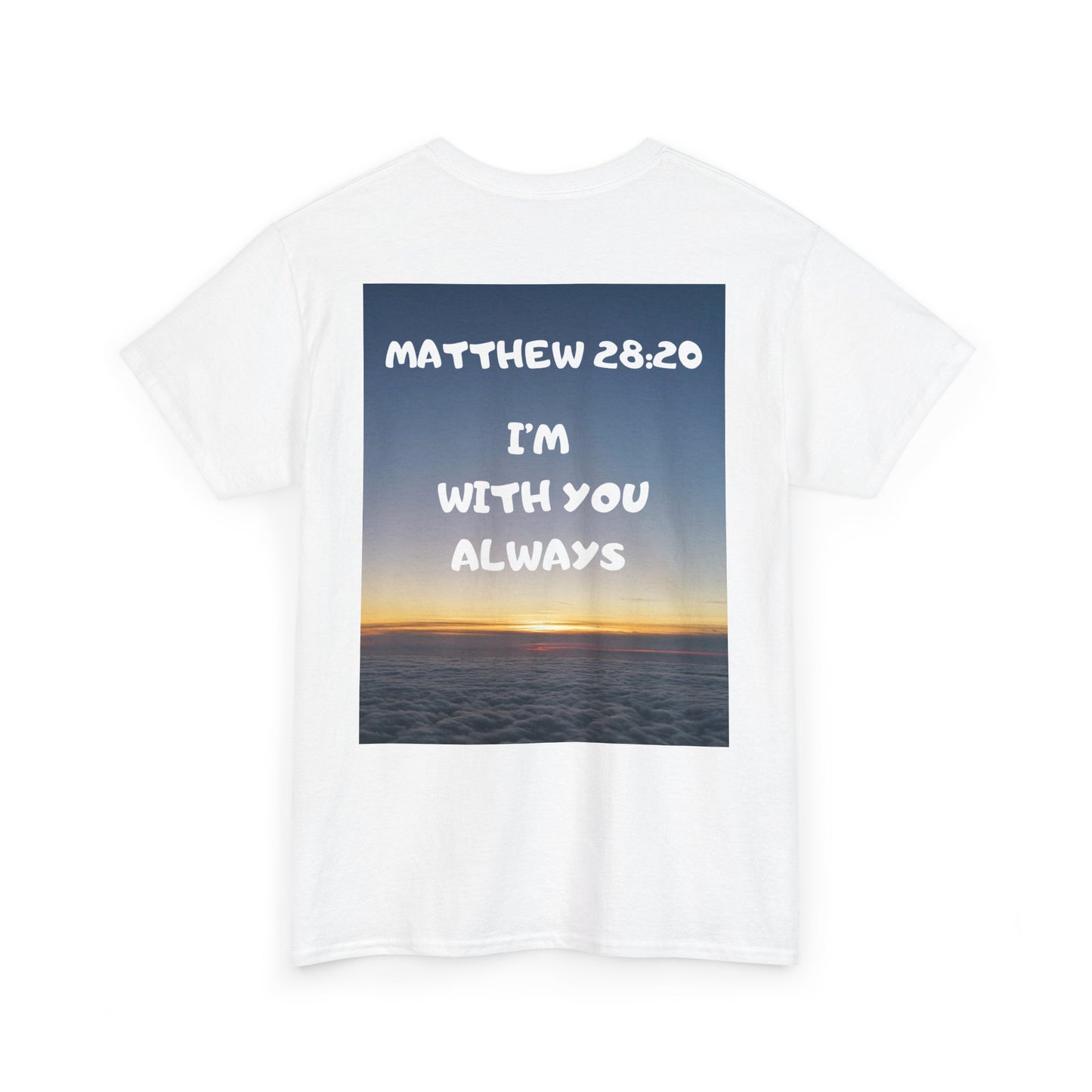 Faith Travel T‑Shirt — “Jeremiah 29:11 / Matthew 28:20” Inspirational Plane Tee