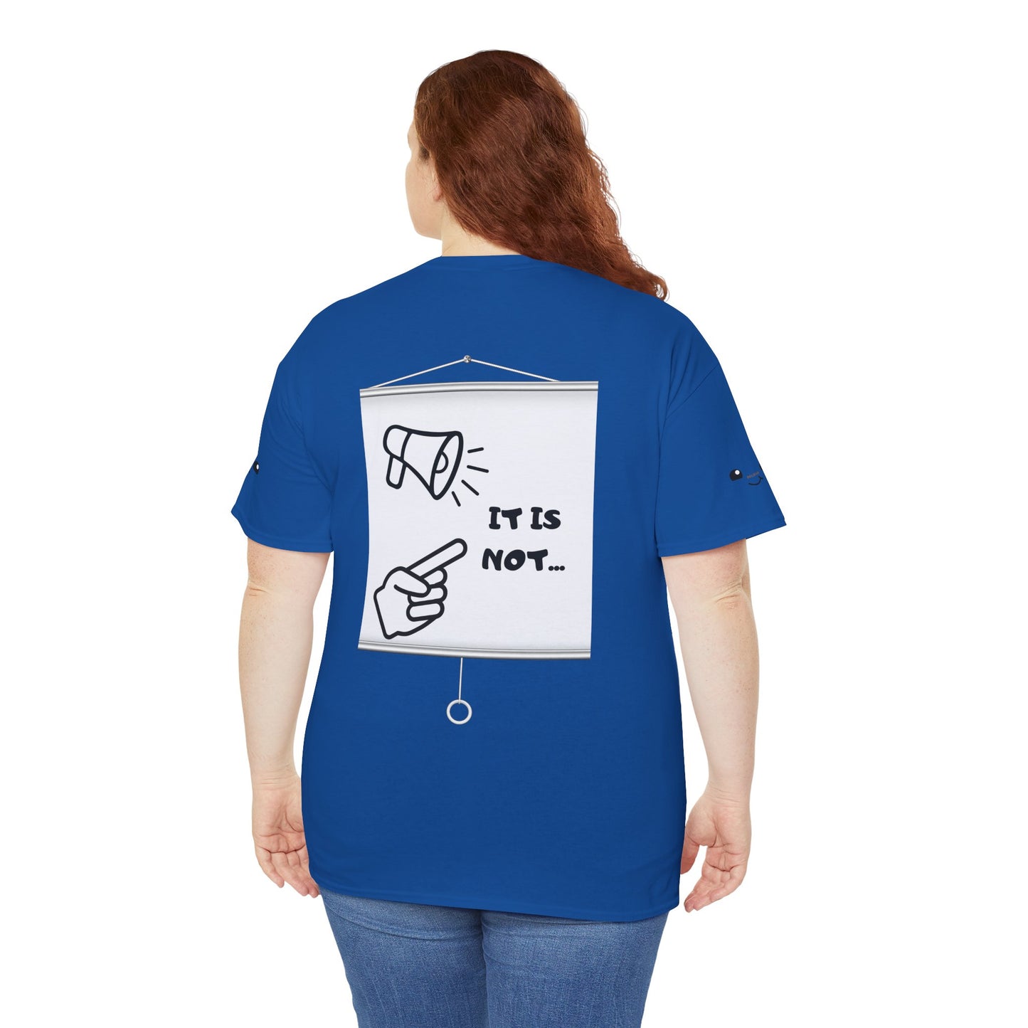 Graphic Tee — "It's Not Your Fault" Comic-Style Pointing Design