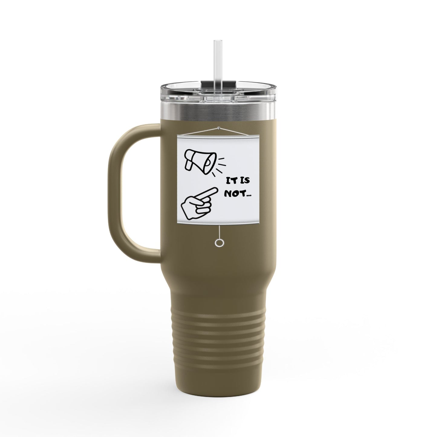 40oz Insulated Travel Mug — "It's Not Your Fault" Motivational Design