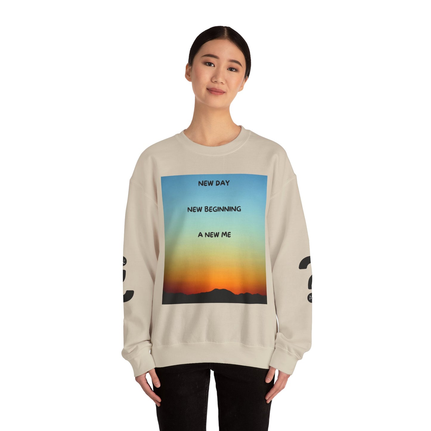 NEW DAY NEW BEGINNING A NEW ME Crewneck Sweatshirt - New Day, New Beginning, A New Me, Motivational Apparel, Cozy Gift for Her, Affirmation Sweater, [...]