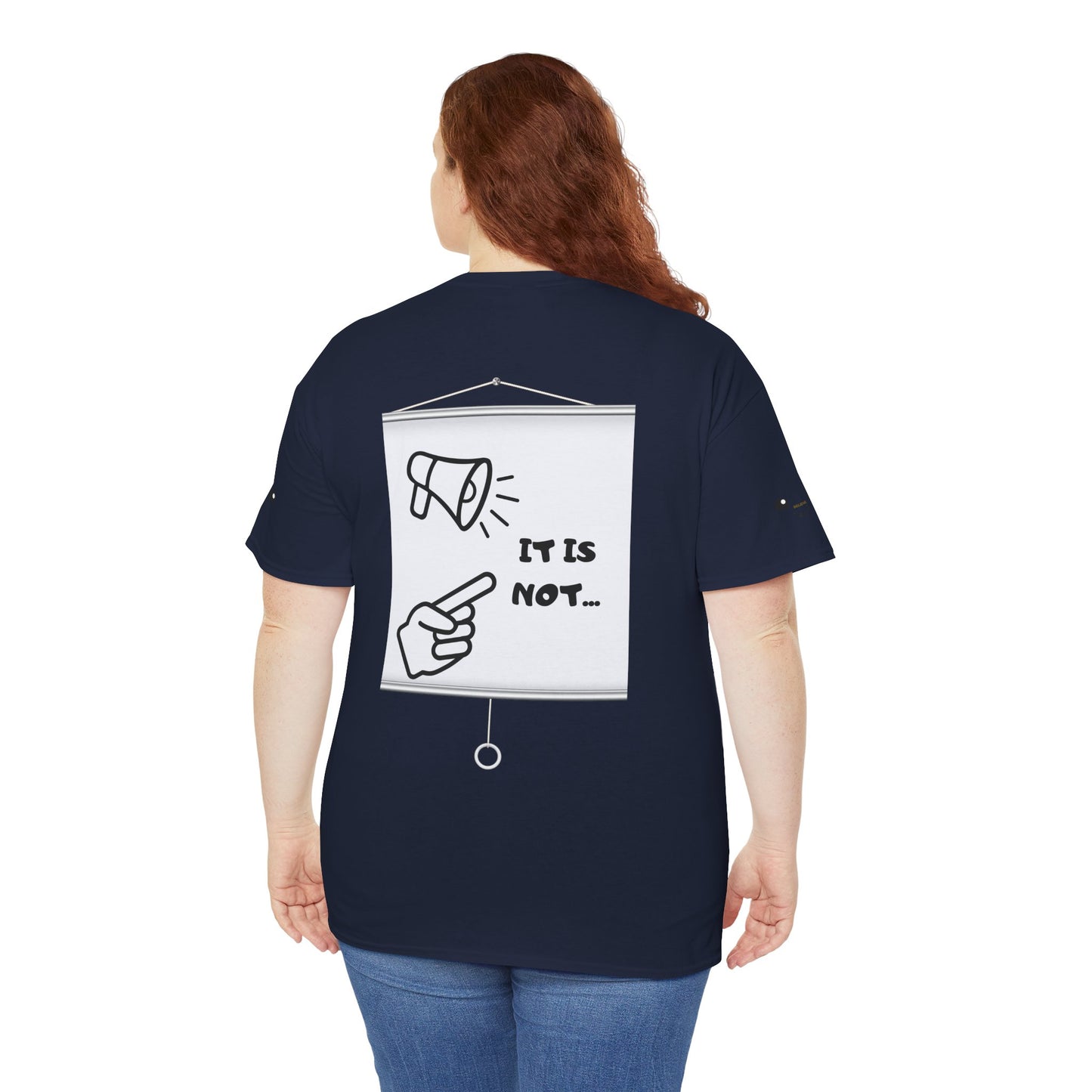 Graphic Tee — "It's Not Your Fault" Comic-Style Pointing Design