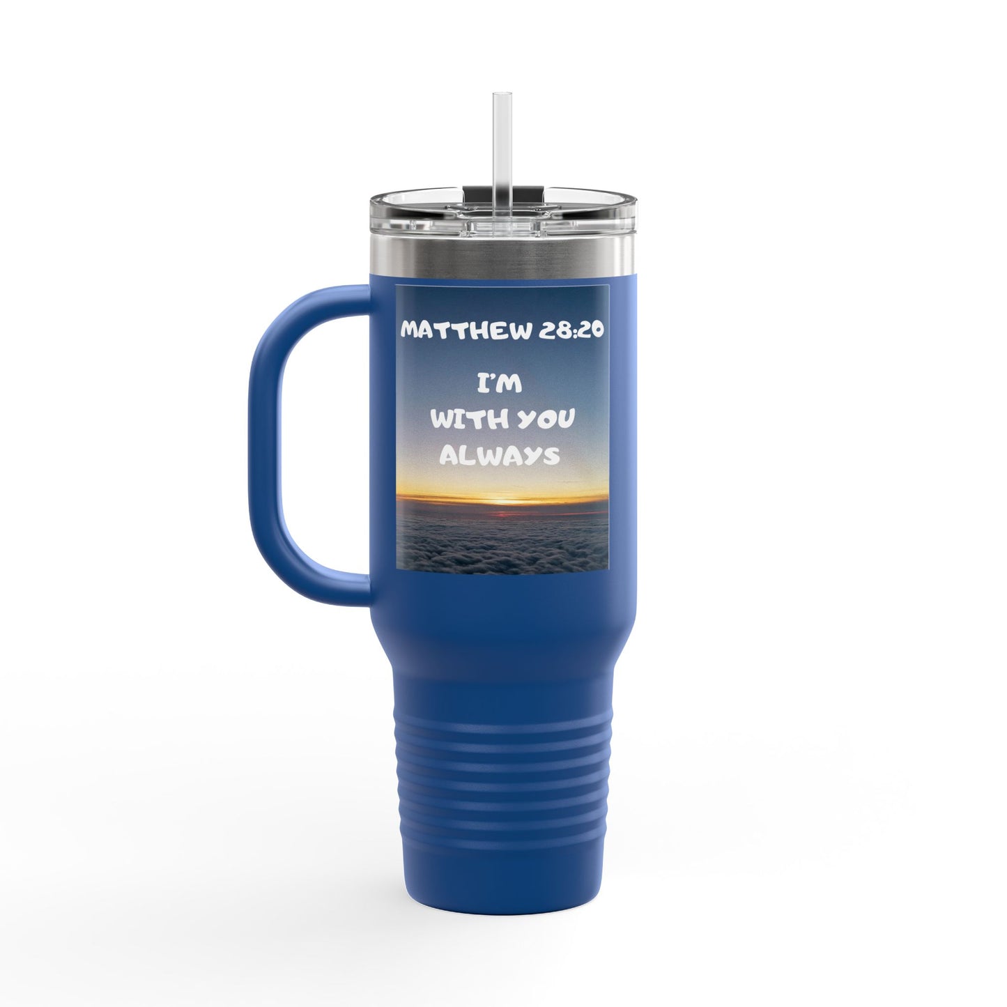 Insulated Travel Mug — 'Jeremiah 29:11' Airplane Prayer Design (Amen)
