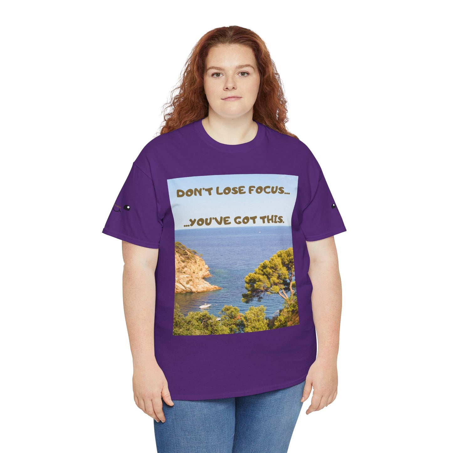 Motivational Tee — "Don't Lose Focus, You've Got This" Beach Graphic