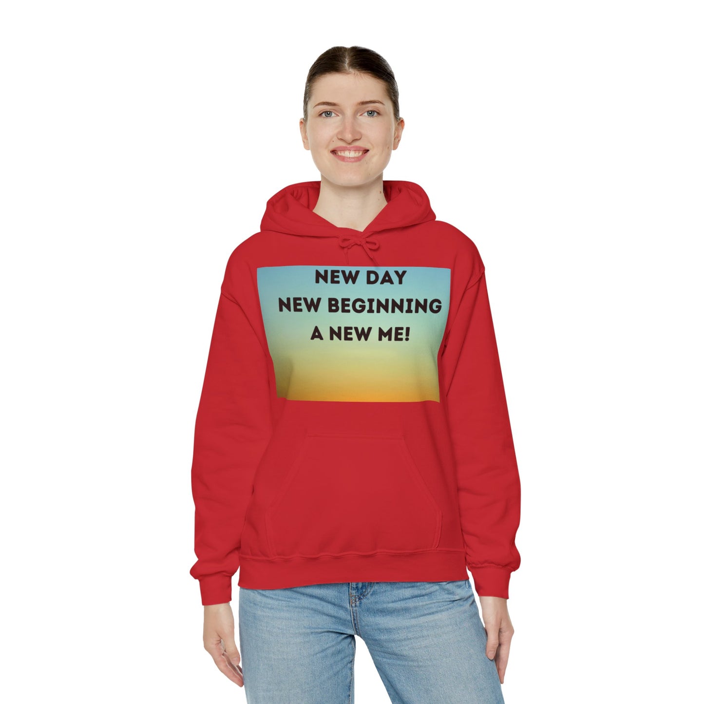 NEW DAY NEW BEGINNING A NEW ME Unisex Heavy Blend™ Hooded Sweatshirt