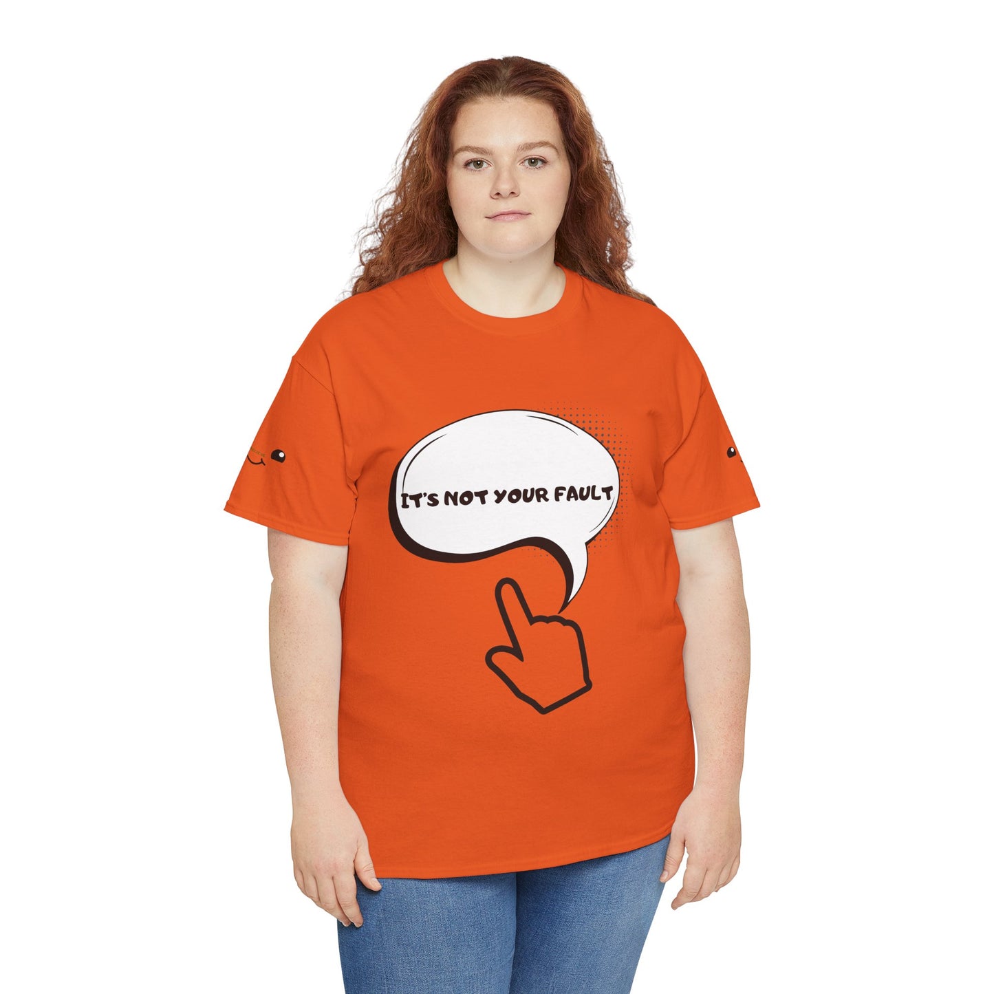 Graphic Tee — "It's Not Your Fault" Comic-Style Pointing Design