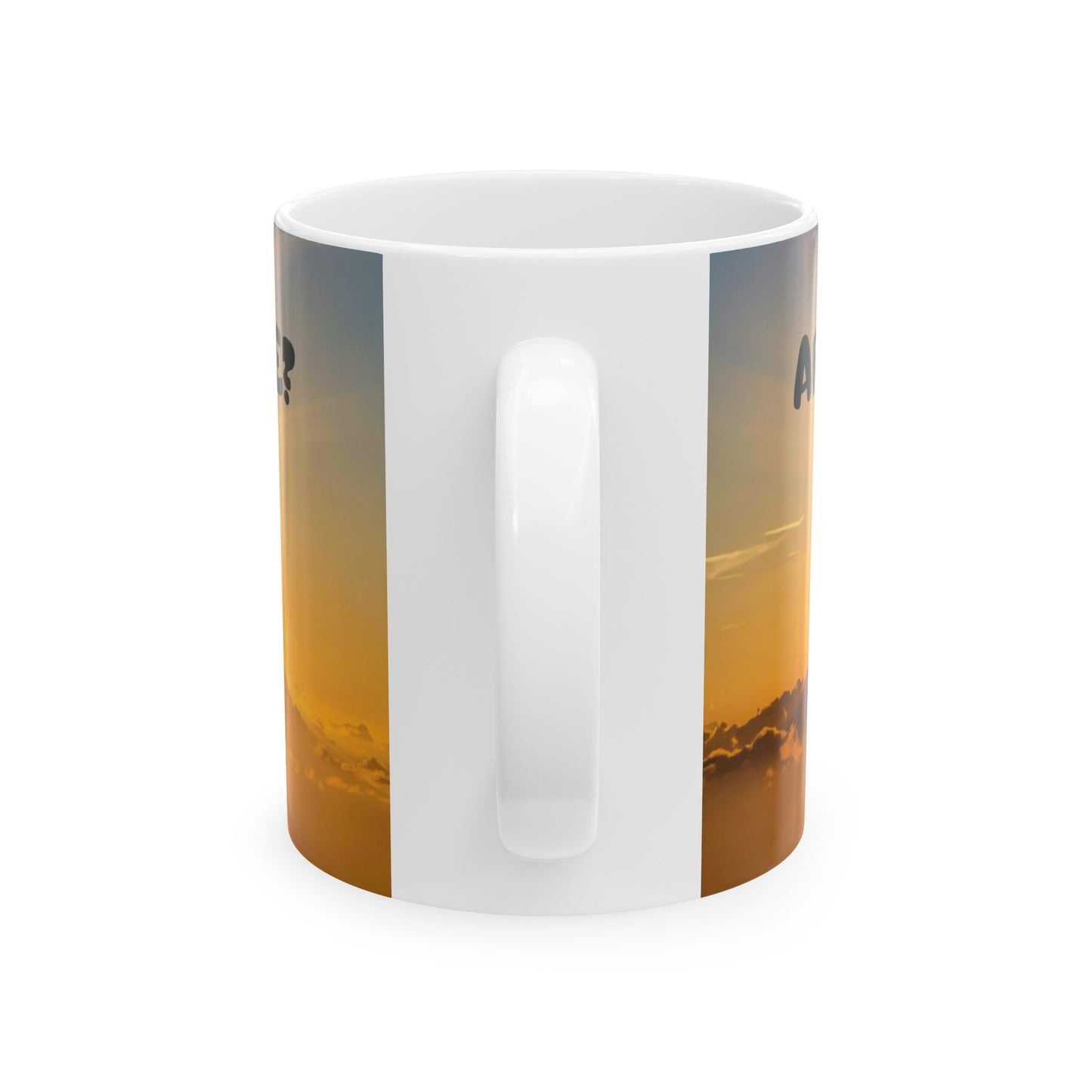 Inspirational Sunrise Mug — 'You Still Alive, Live' Cute Smiley Coffee Cup