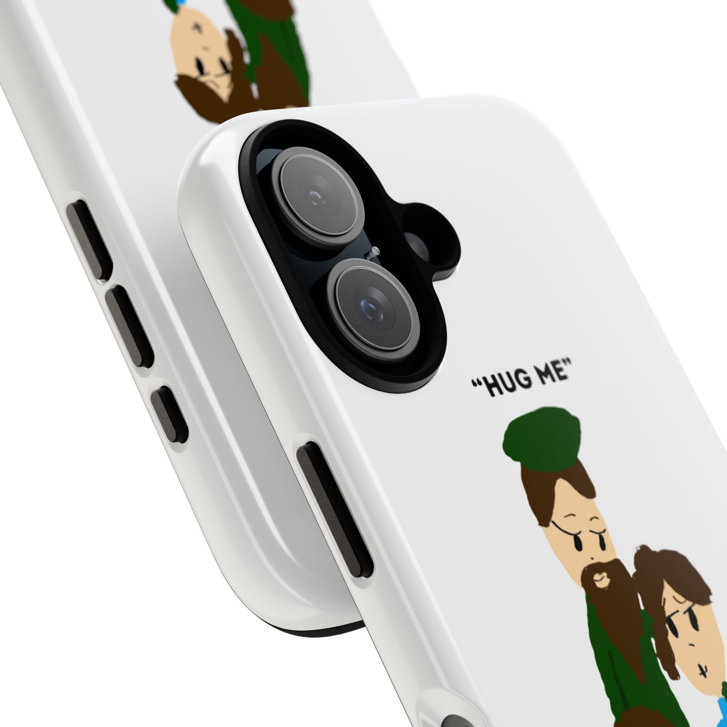 ISAAC IDYER ARTS Cute Hug Me Phone Case, Tough Phone Cover, Family Love Gift, Cartoon Design Case, Fun Accessory for Friends and Family