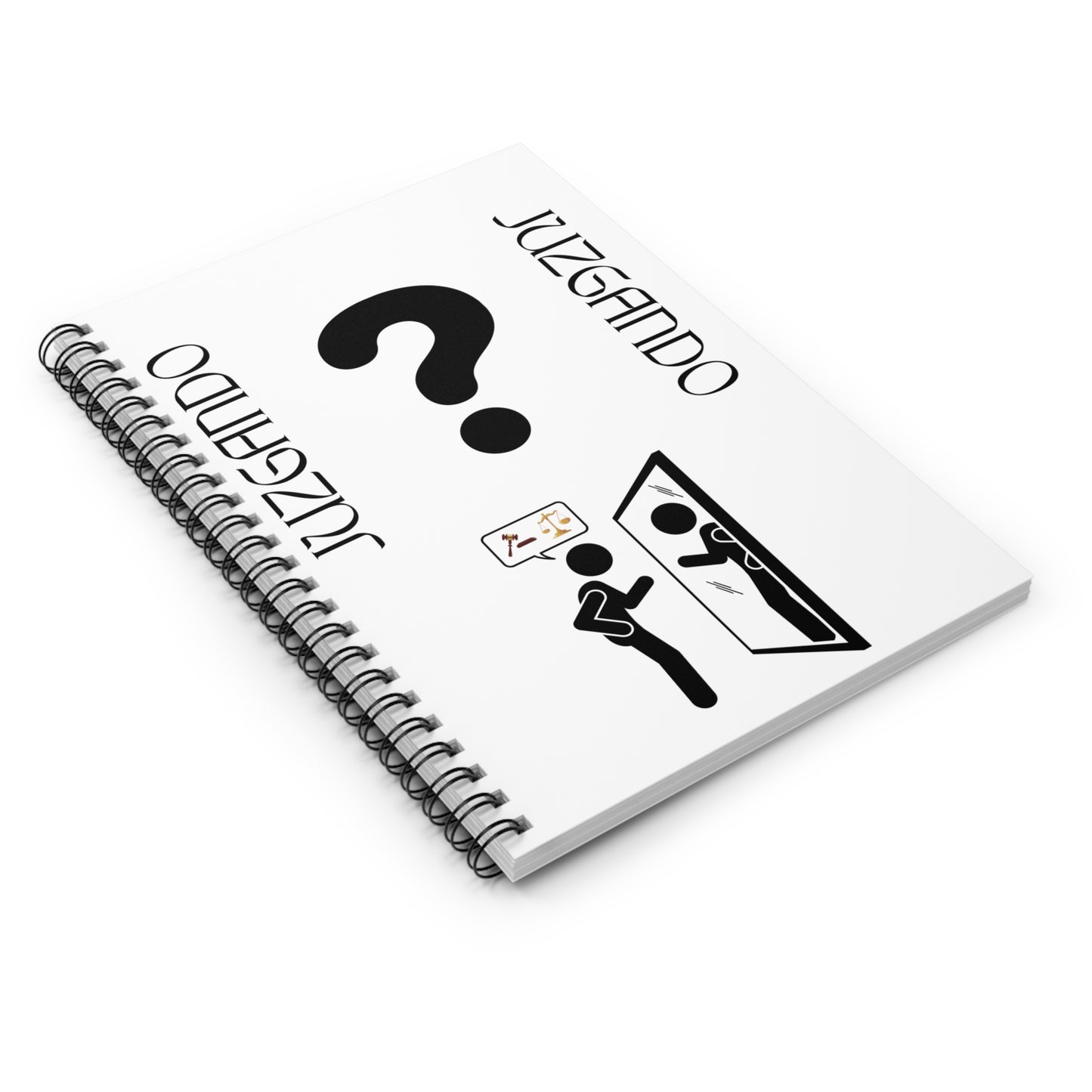 JUZGANDO Creative Spiral Notebook - Juzgando Design, Unique Journal for Thoughts, Sketches, and Ideas, Perfect Gift for Students, Writers, and [...]