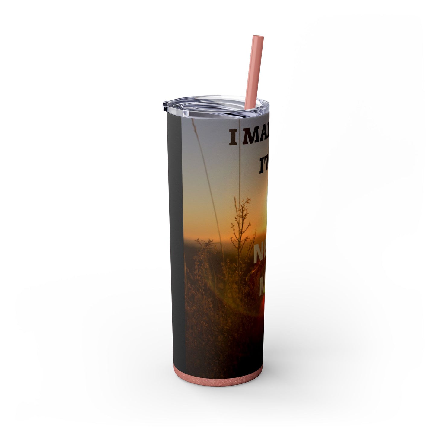 I MADE IT Inspirational Skinny Tumbler, 20oz - Motivational Drinkware for Self-Improvement, Perfect Gift for Wellness Journeys, Birthday, New Year