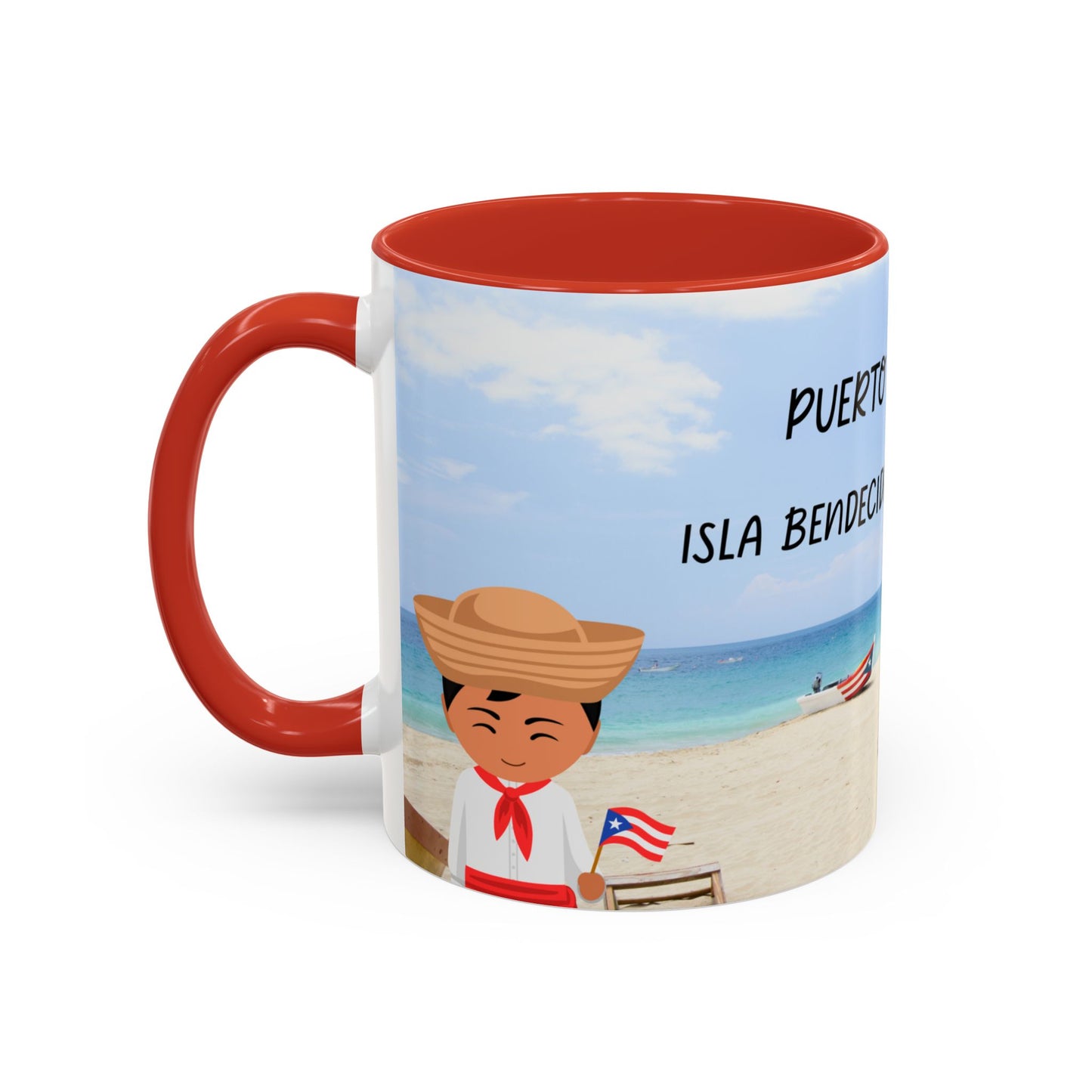 Puerto Rico Accent Coffee Mug - Tropical Beach Vibes, Travel Gift, Summer Decor, Coffee Lover's Cup, Unique Mug for Her