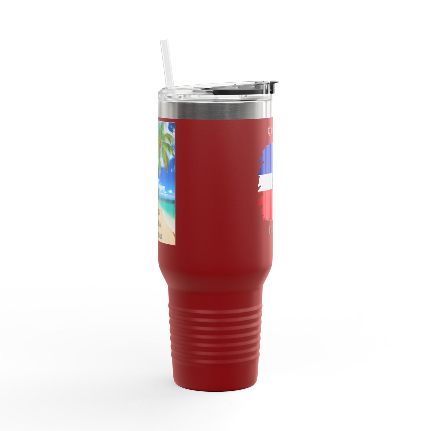 Dominican Republic Insulated Travel Mug, Caribbean Travel Cup, Beach Lover Gift, Quisqueya Hermosa Thermos, Vacation Essential, Summer [...]