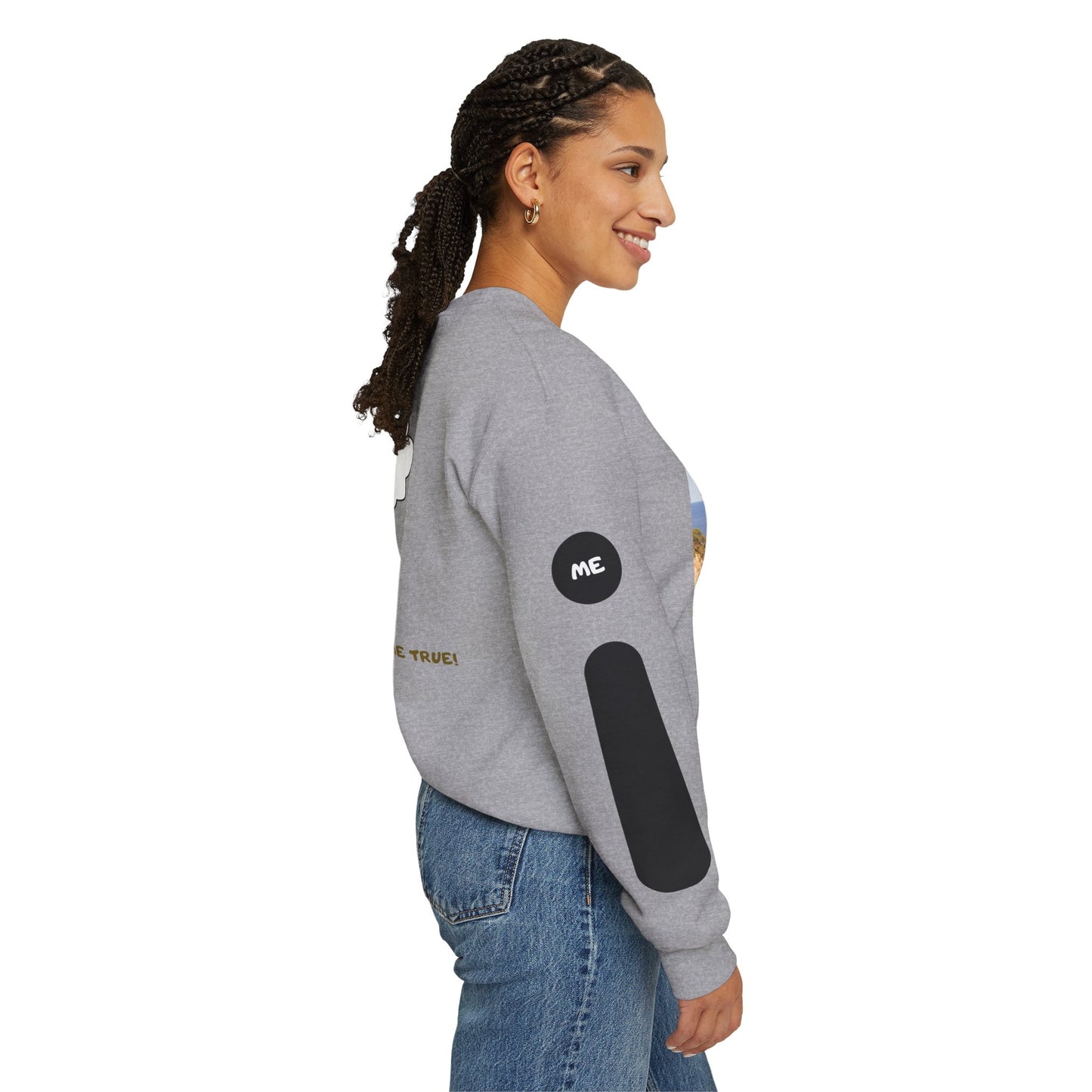 Motivational Crewneck Sweatshirt – "Don't Lose Focus… You've Got This" Scenic Design