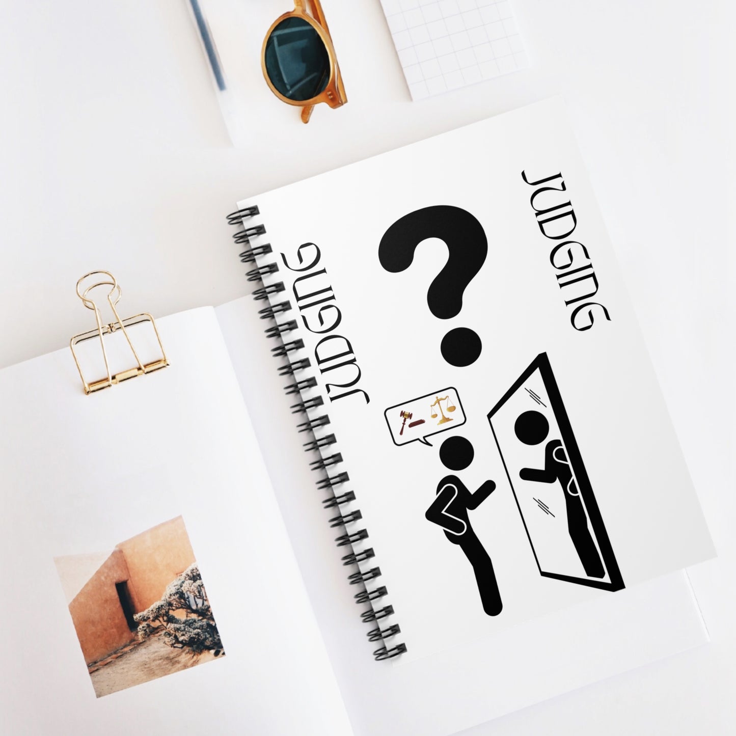 Judging Spiral Notebook - Thoughtful Reflection, Ideal for Journaling, Students, and Gift Giving