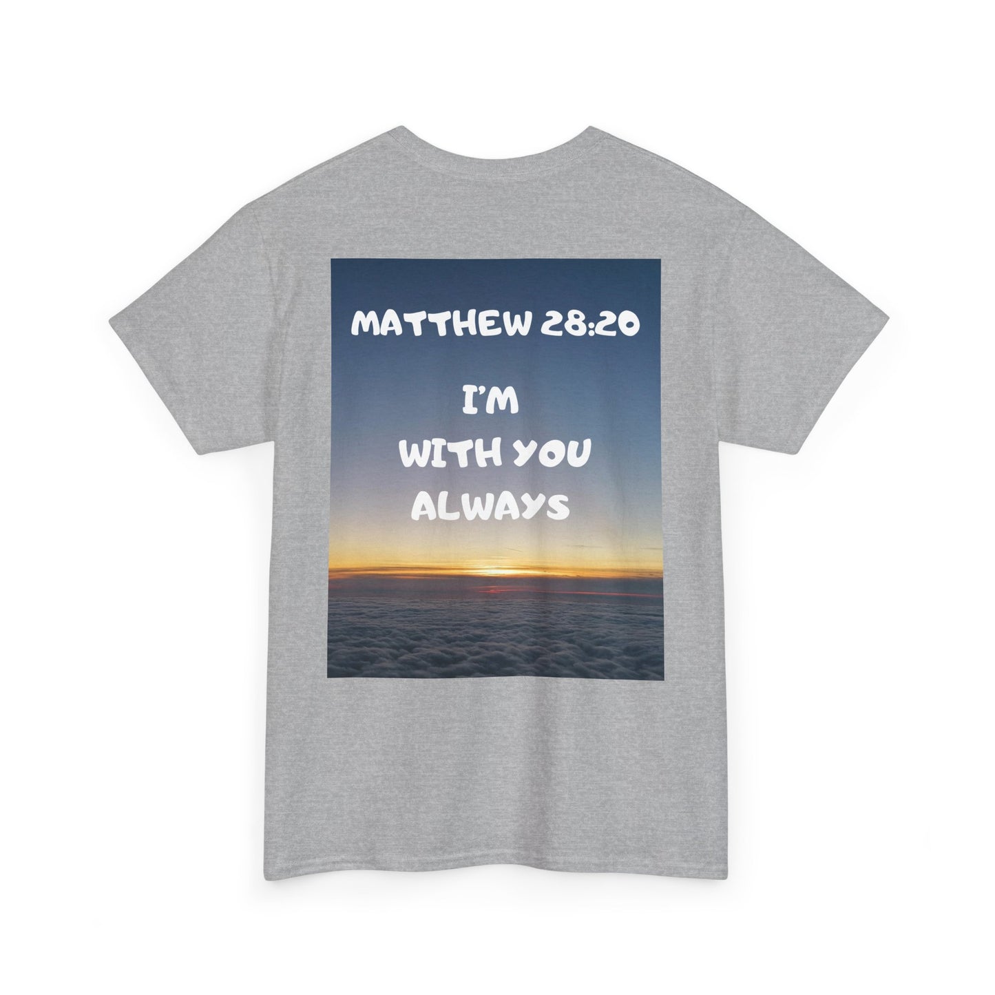 Faith Travel T‑Shirt — “Jeremiah 29:11 / Matthew 28:20” Inspirational Plane Tee