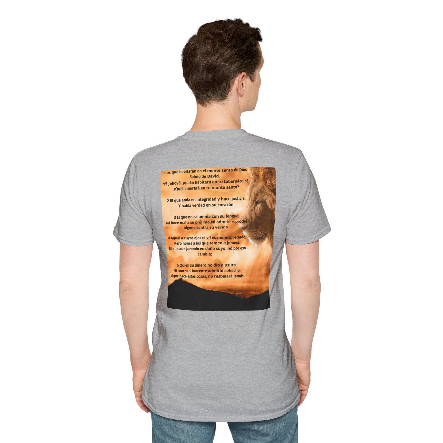 SALMOS 15 Inspirational T-Shirt, Unisex Softstyle Tee, Birthday Gift, Motivational Shirt, Soft Cotton Top, Unique Design
