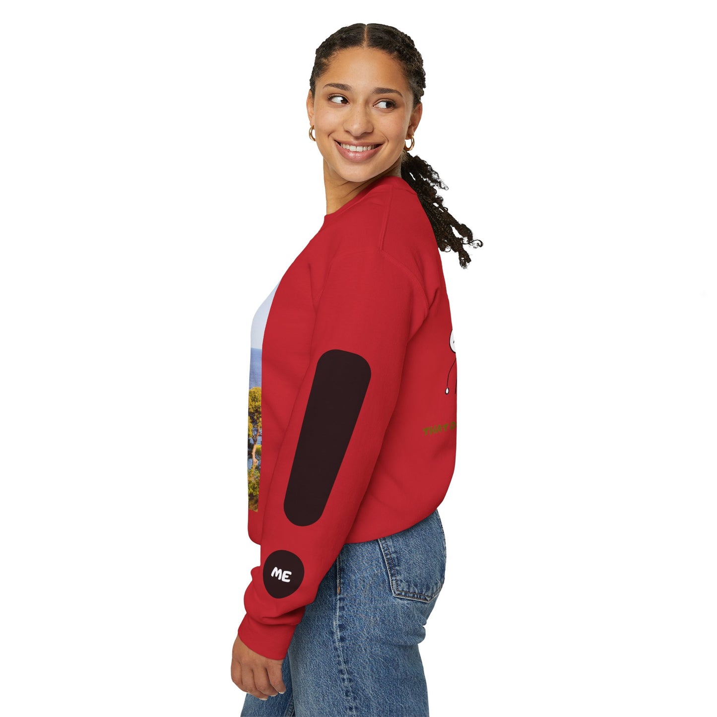 Motivational Crewneck Sweatshirt – "Don't Lose Focus… You've Got This" Scenic Design