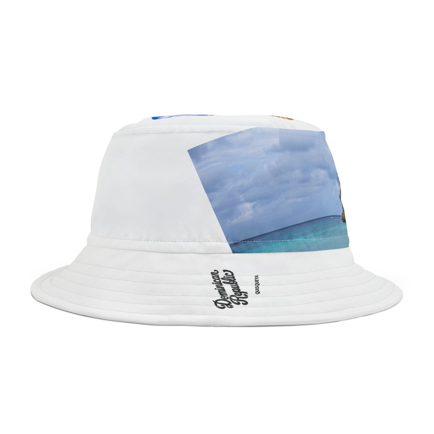 DOMINICAN REPUBLIC Vibrant Beach Bucket Hat | AOP Sun Hat, Summer Accessory, Vacation Gear, Poolside Look, Fun Gift
