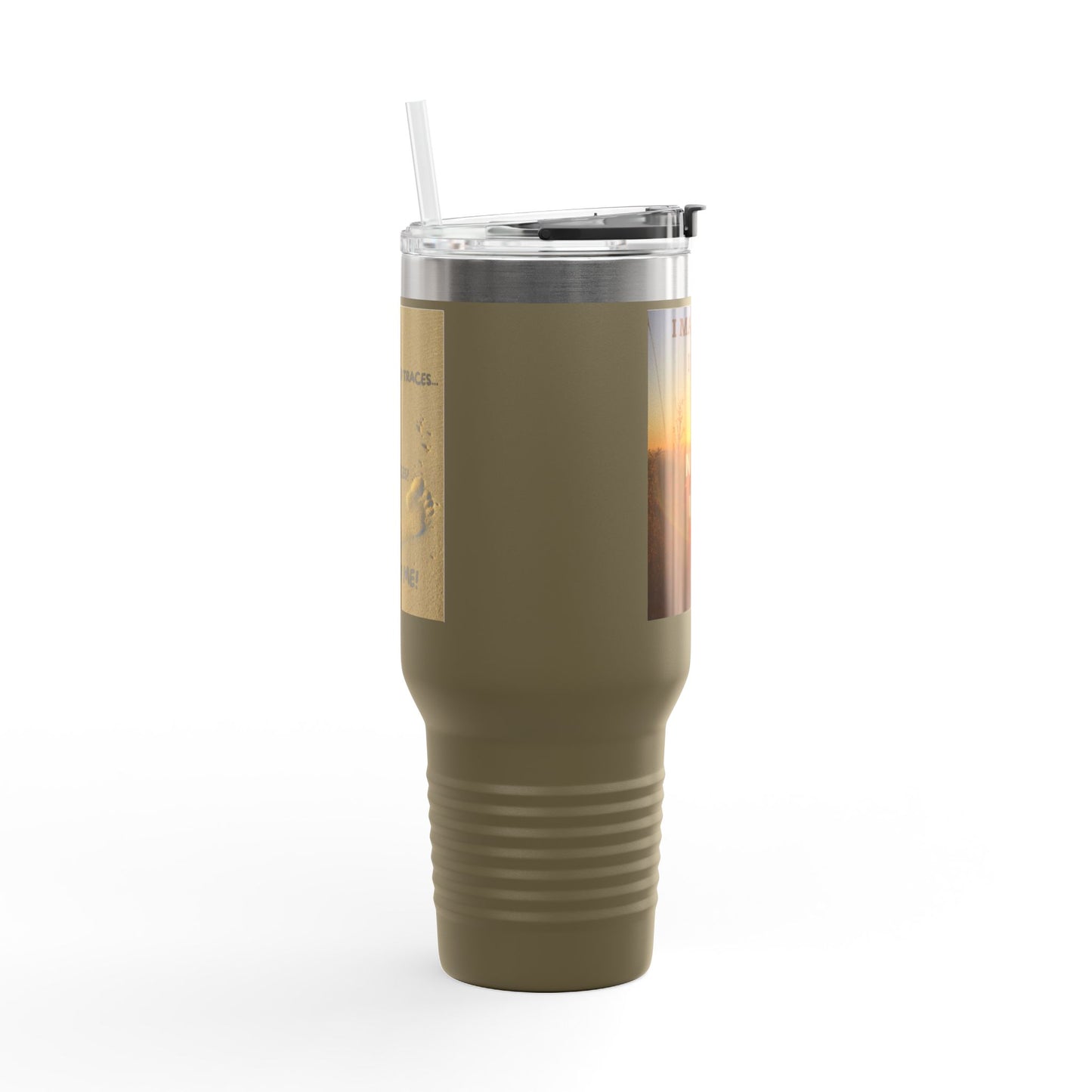 I MADE IT / LEAVING MARKED TRACES Inspiring Insulated Travel Mug, 40oz - Motivational Coffee Cup for New Beginnings, Perfect Gift for Self-Care, Daily Use, Travel Mug, [...]