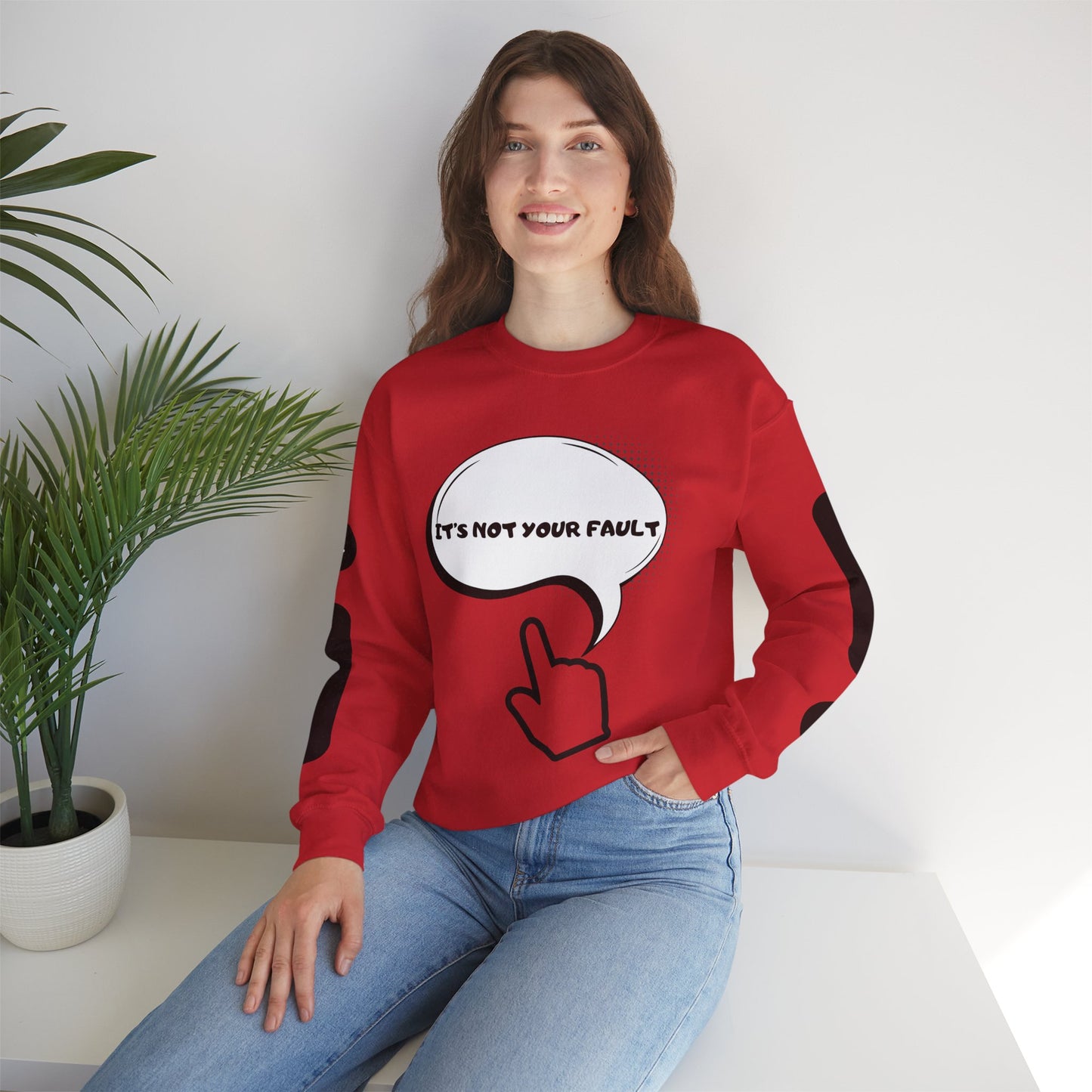 "It's Not Your Fault" Graphic Comfort Pullover