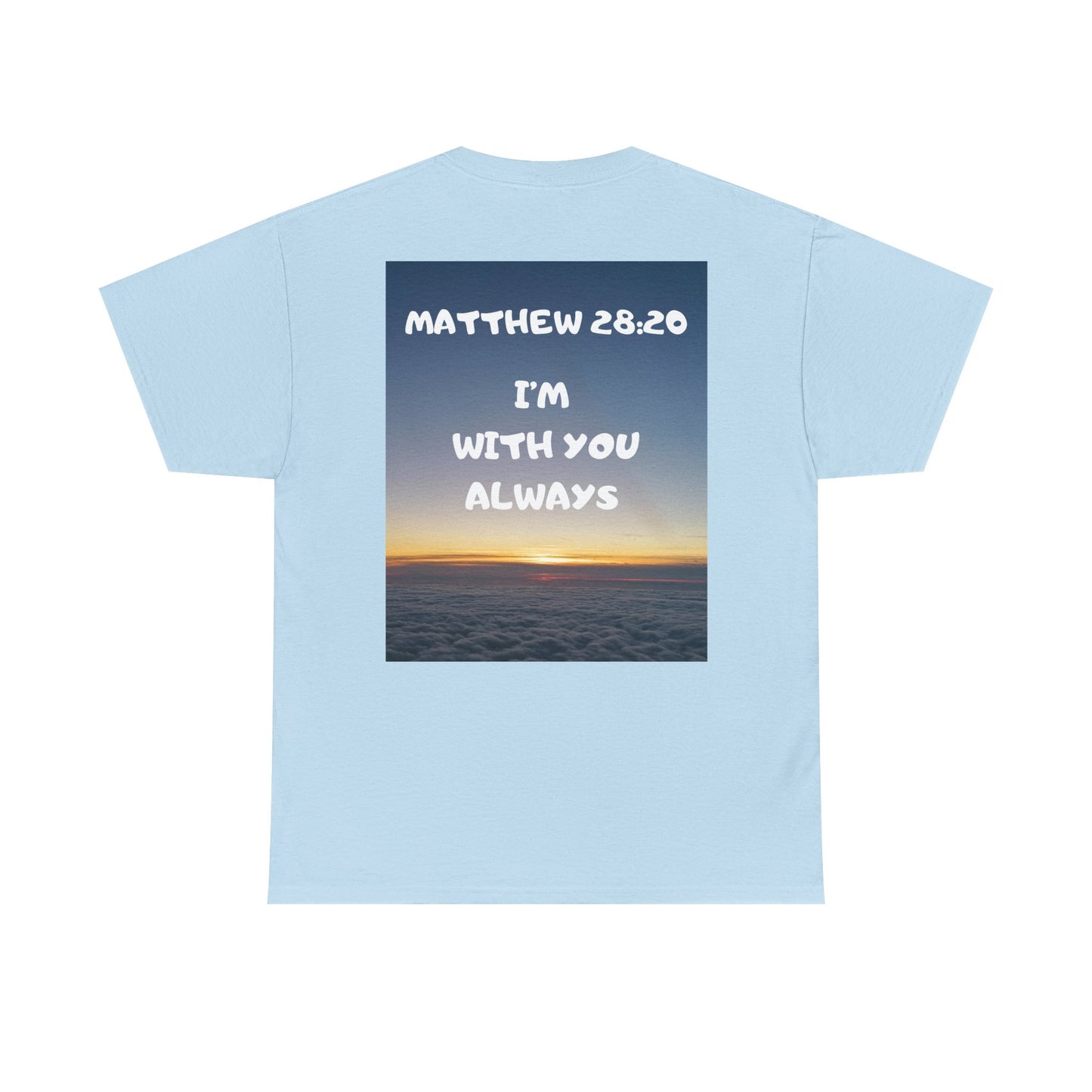 Faith Travel T‑Shirt — “Jeremiah 29:11 / Matthew 28:20” Inspirational Plane Tee