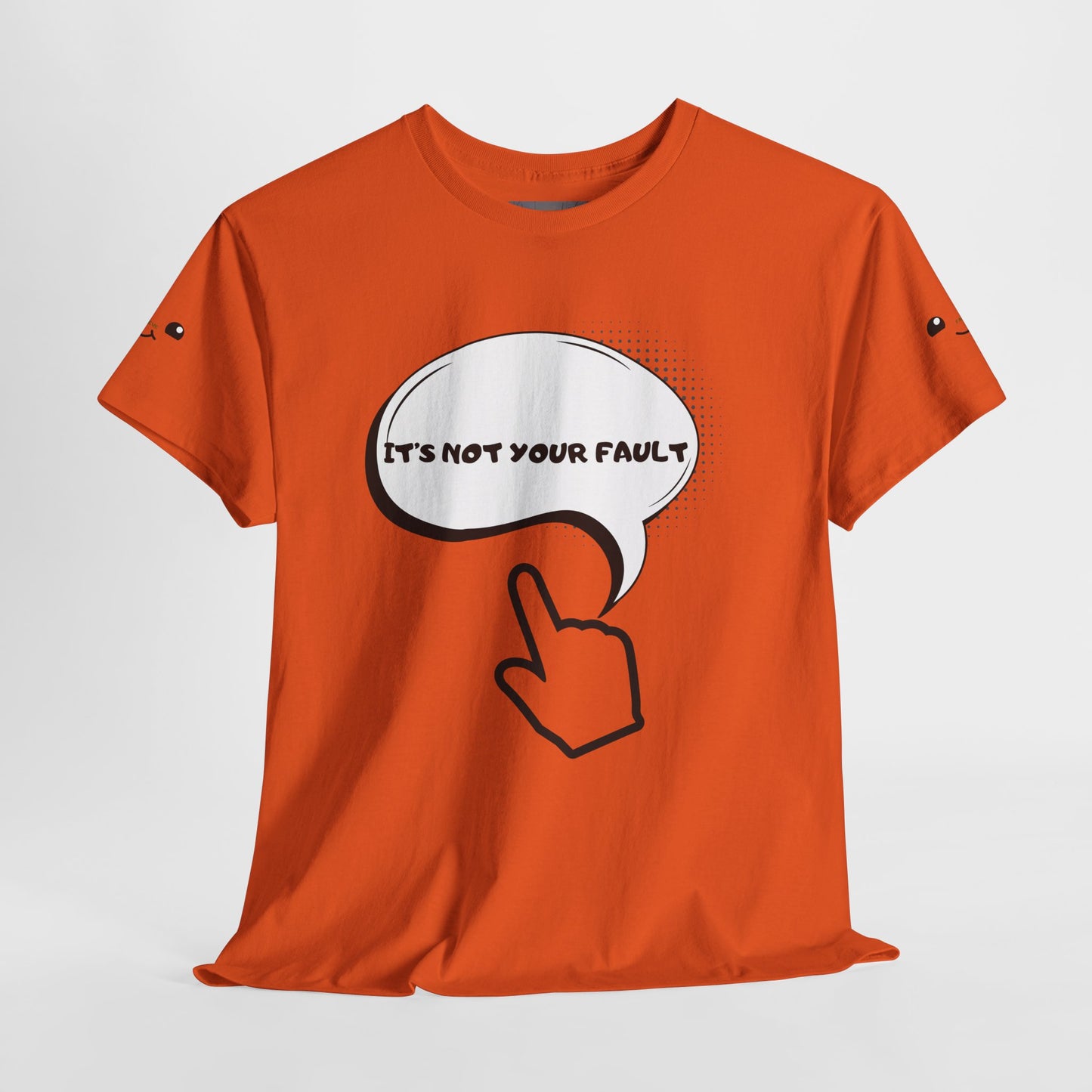 Graphic Tee — "It's Not Your Fault" Comic-Style Pointing Design