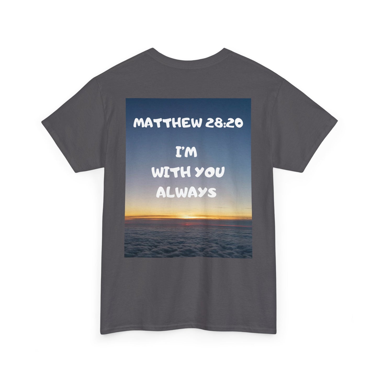 Faith Travel T‑Shirt — “Jeremiah 29:11 / Matthew 28:20” Inspirational Plane Tee