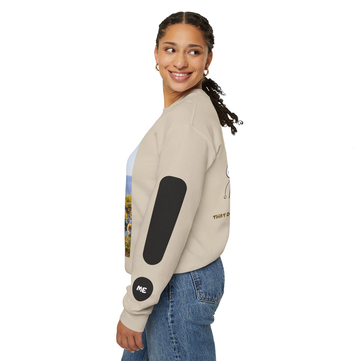 Motivational Crewneck Sweatshirt – "Don't Lose Focus… You've Got This" Scenic Design