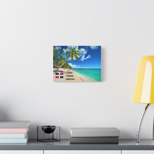 DOMINICAN REPUBLIC Tropical Wall Art, Dios Patria Libertad Canvas Print, Beach Decor, Island Vibes Decor, Caribbean Home Decoration, Gift for Travelers