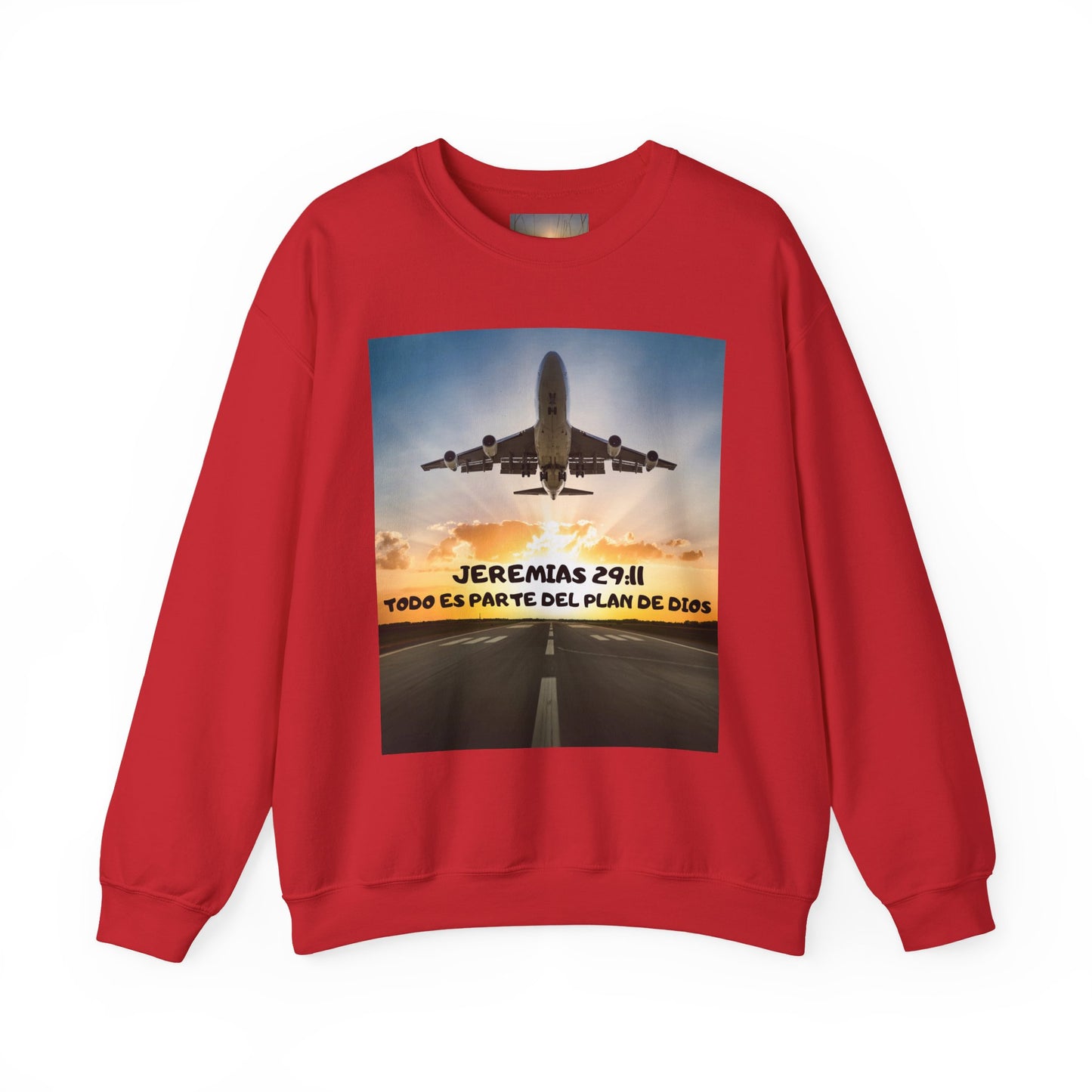 Christian Sweatshirt — Jeremías 29:11 & Mateo 28:20 Inspirational Crewneck