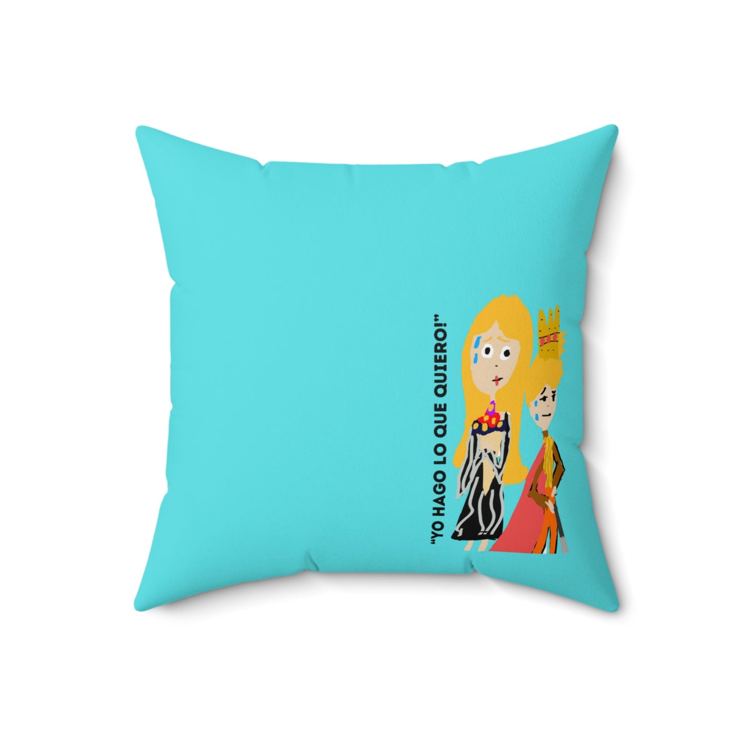YO HAGO LO QUE QUIERO ISAAC IDYER ARTS DESINGS Spun Polyester Square Pillow