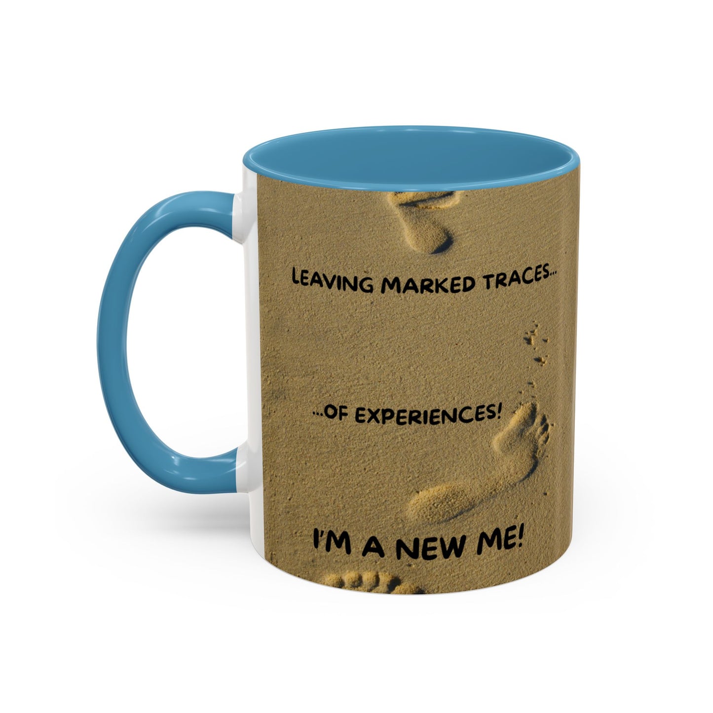 LEAVING EXPERIENCES Inspirational Accent Coffee Mug - Perfect Gift for New Beginnings, Motivation, Self-Discovery, Café Lover, Ceramic Cup