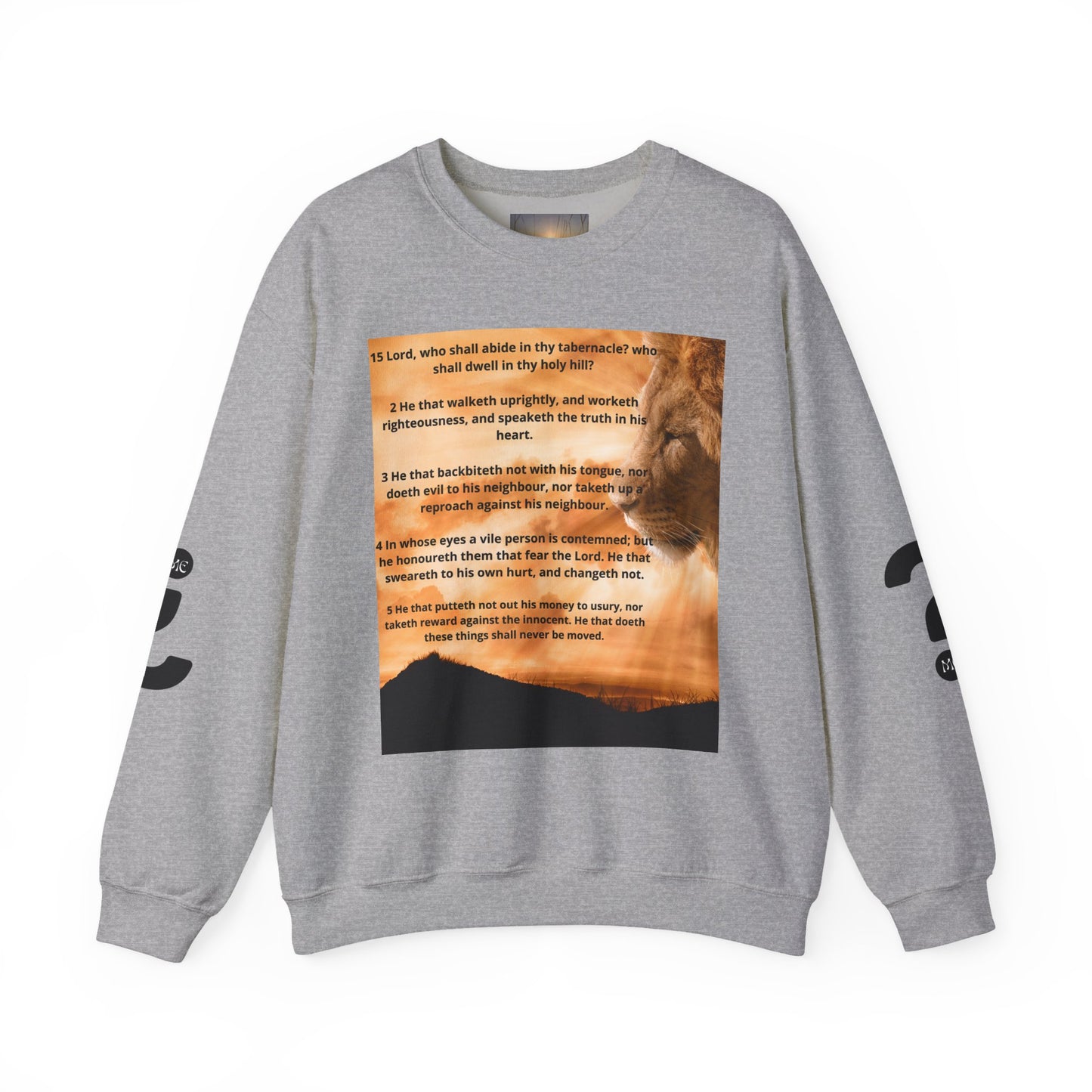 PSALM 15 Lion Crewneck Sweatshirt, Motivational Top for Animal Lovers, Gift Idea for Birthdays, Cozy Apparel for Everyday [...]