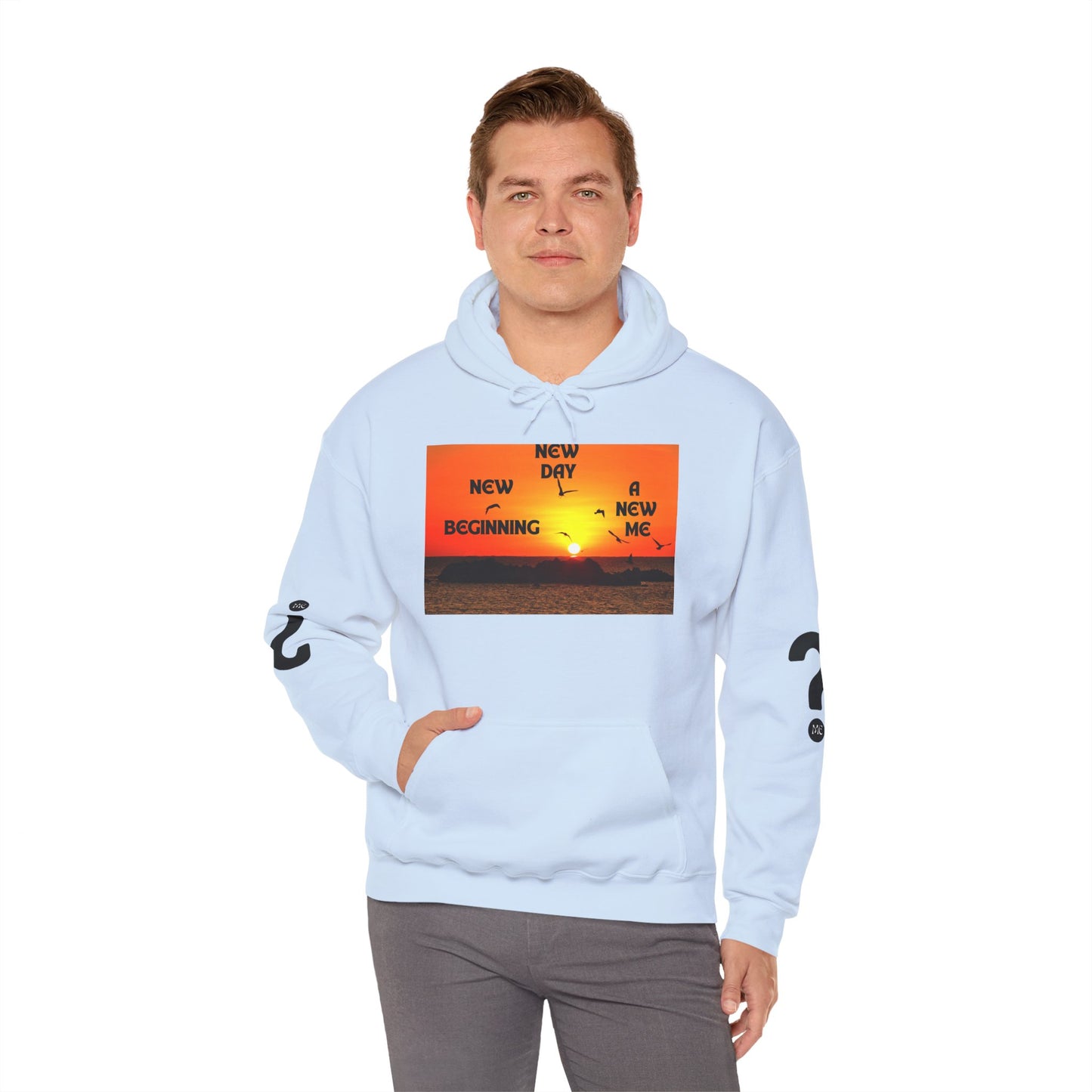 New Day, New Me Motivational Hoodie - Cozy Unisex Sweatshirt for Inspiration, Self-Care, Fitness Goals, Gift for Him, Her