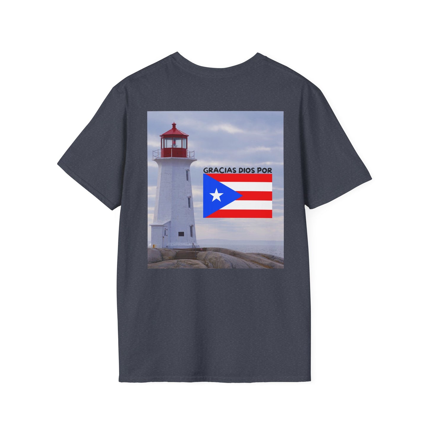 Puerto Rico Pride T-Shirt, Beach Vacation Tee, Unisex Graphic Shirt, Lighthouse Design, Caribbean Summer Wear