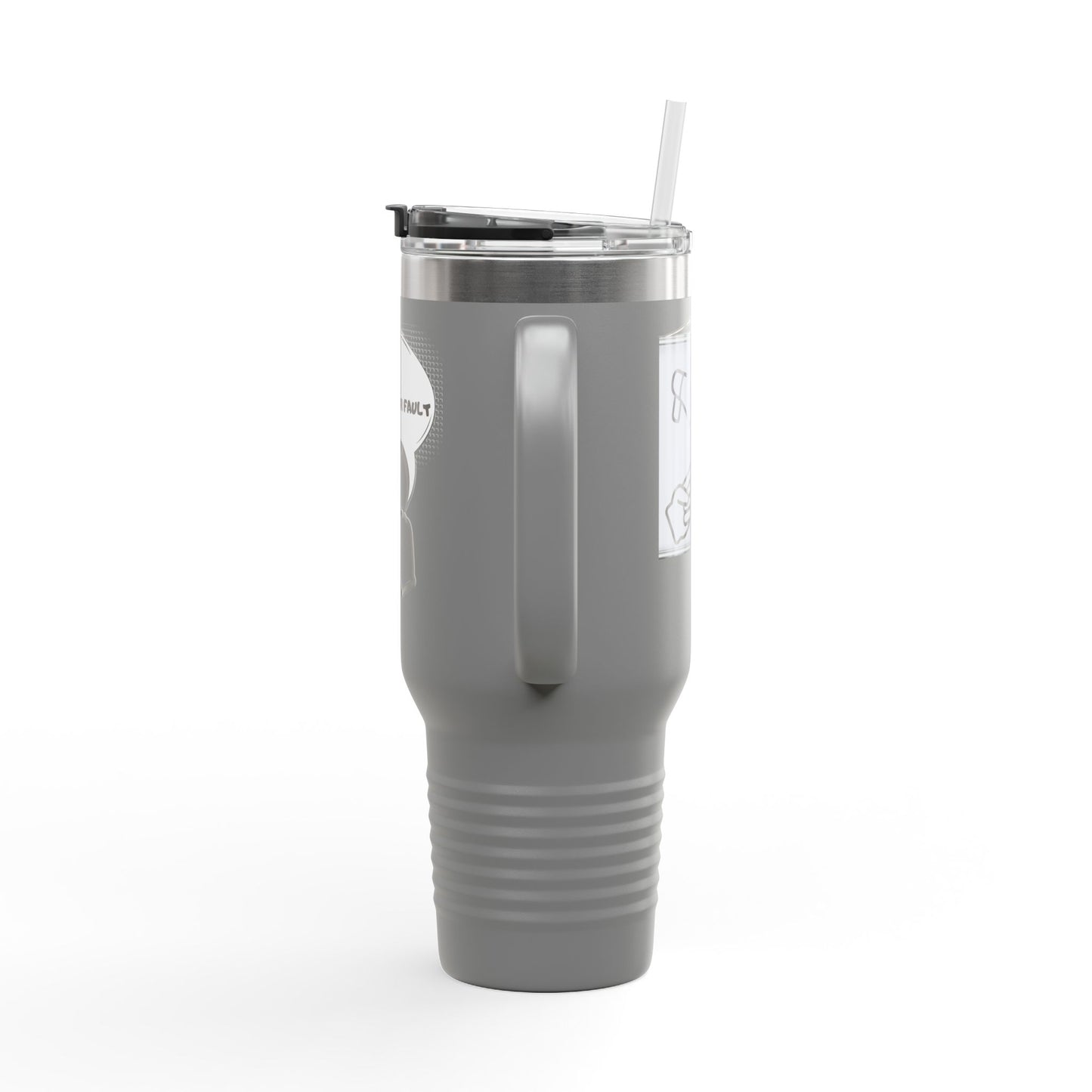 40oz Insulated Travel Mug — "It's Not Your Fault" Motivational Design
