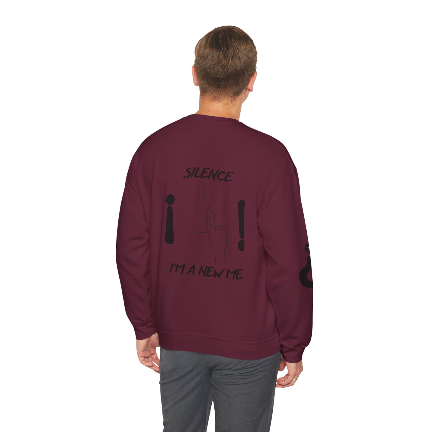 SHHH! SILENCE Unisex Humor Crewneck Sweatshirt: Funny Silence Design, Perfect for Gifting, Casual Wear, Birthday, Holidays, Conversation Starter