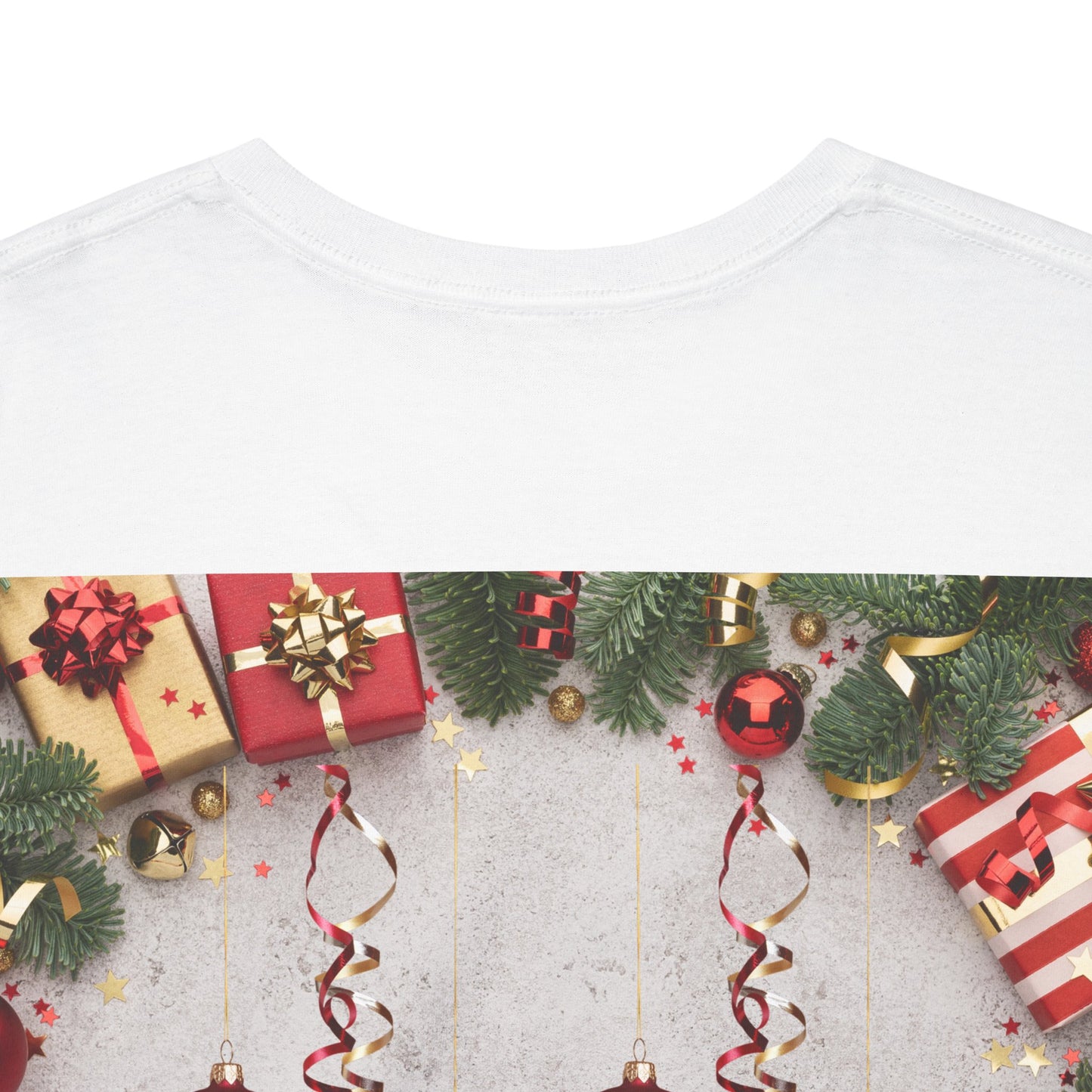 Christmas-Themed Unisex Heavy Cotton Tee, Holiday Gift, Festive Apparel, Family Gatherings, New Year Celebrations, Cute Christmas Shirt