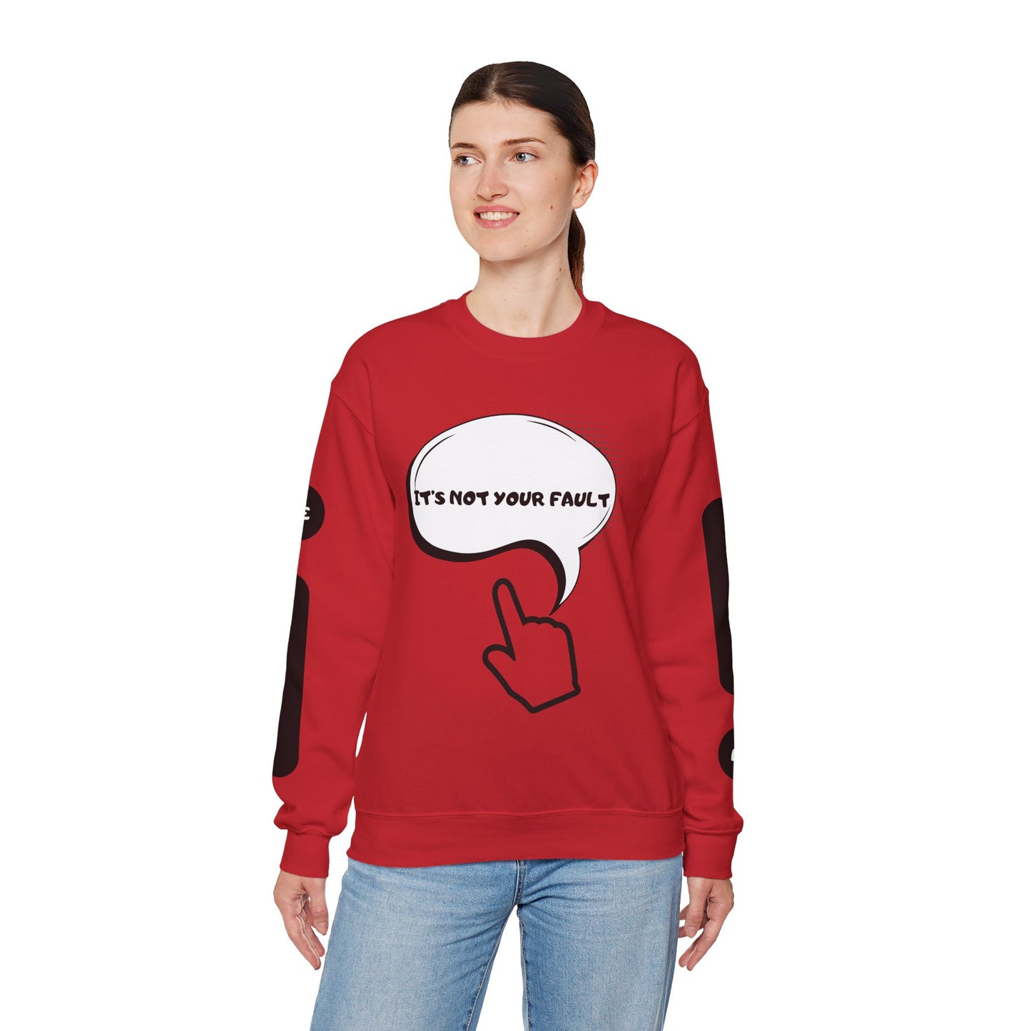 "It's Not Your Fault" Graphic Comfort Pullover