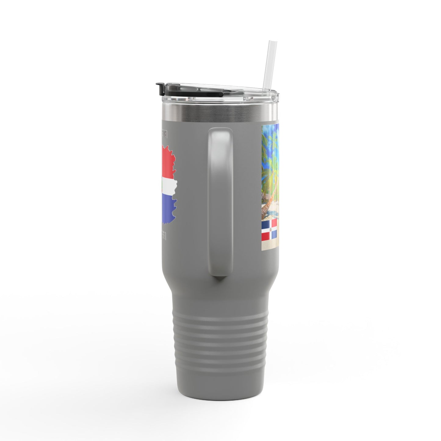 Dominican Republic Insulated Travel Mug, Caribbean Travel Cup, Beach Lover Gift, Quisqueya Hermosa Thermos, Vacation Essential, Summer [...]
