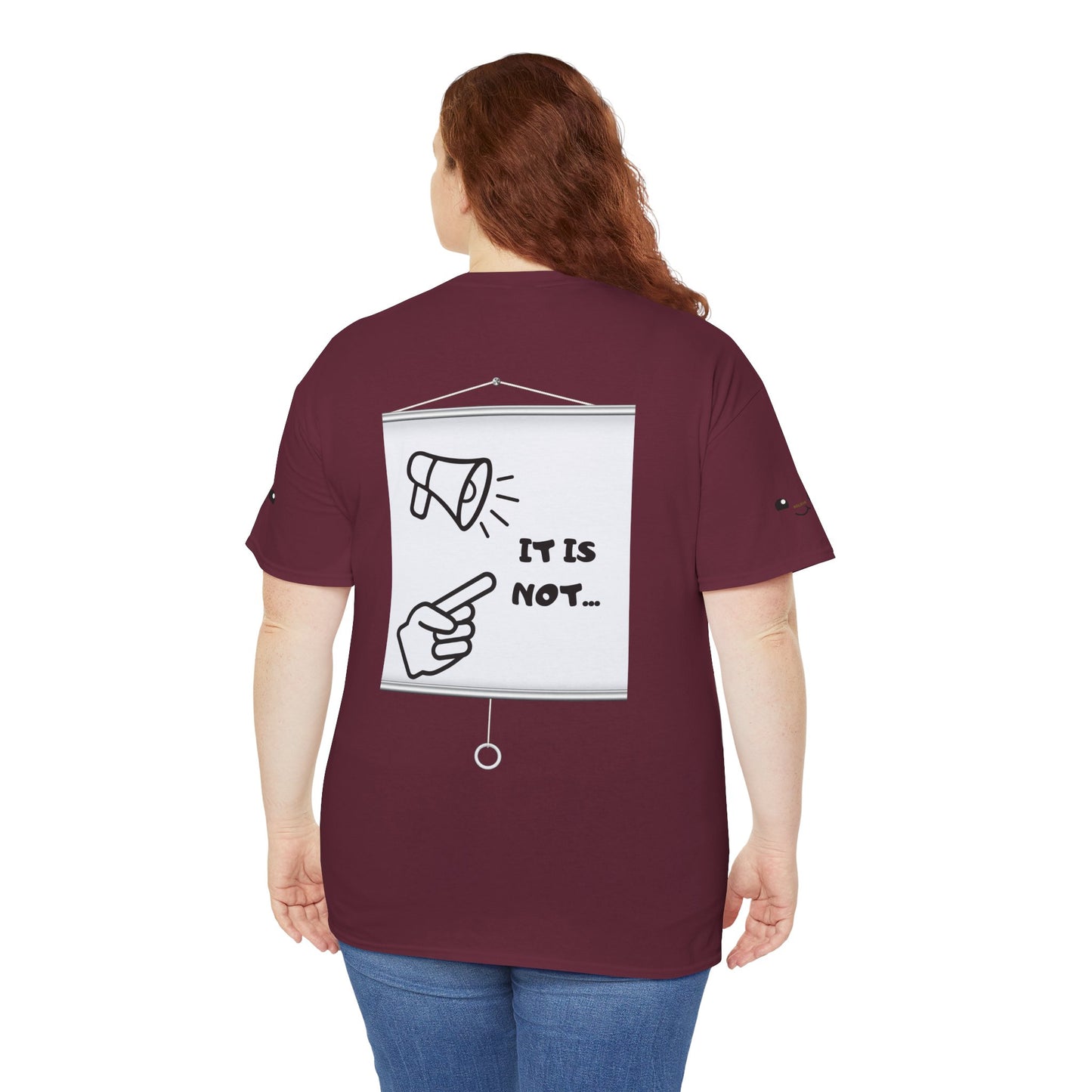 Graphic Tee — "It's Not Your Fault" Comic-Style Pointing Design