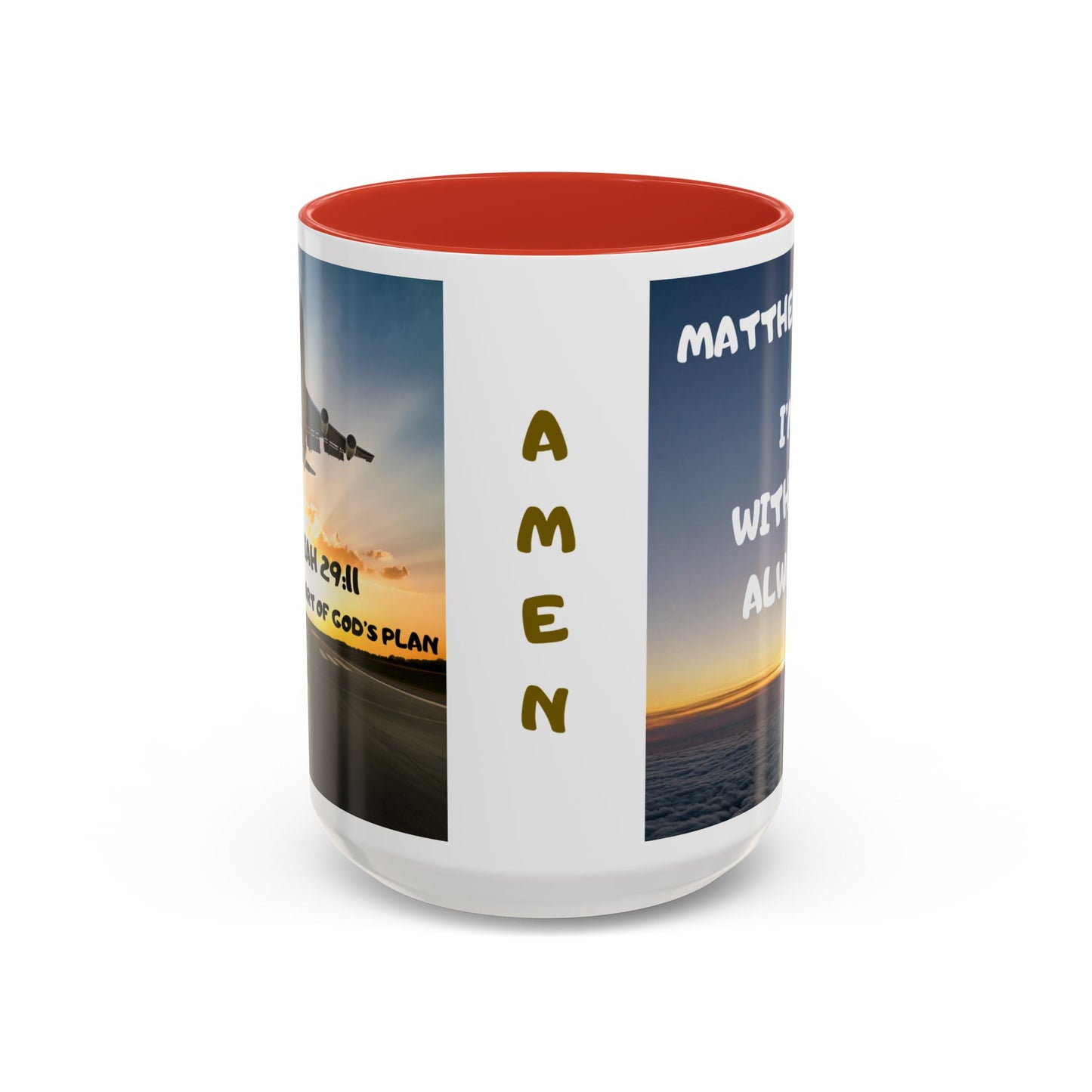 Matthew 28:20 Coffee Mug – "I’m With You Always" Inspirational Christian Accent Mug