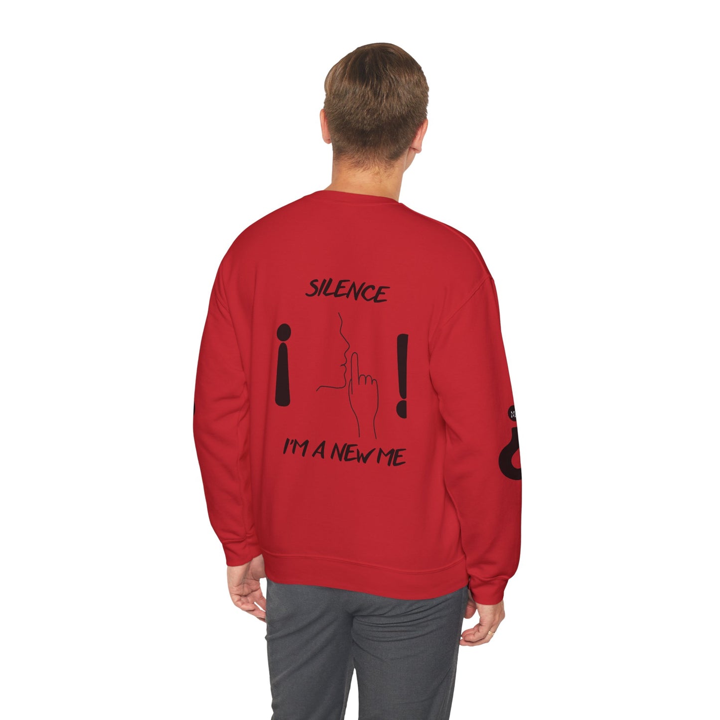 SHHH! SILENCE Unisex Humor Crewneck Sweatshirt: Funny Silence Design, Perfect for Gifting, Casual Wear, Birthday, Holidays, Conversation Starter