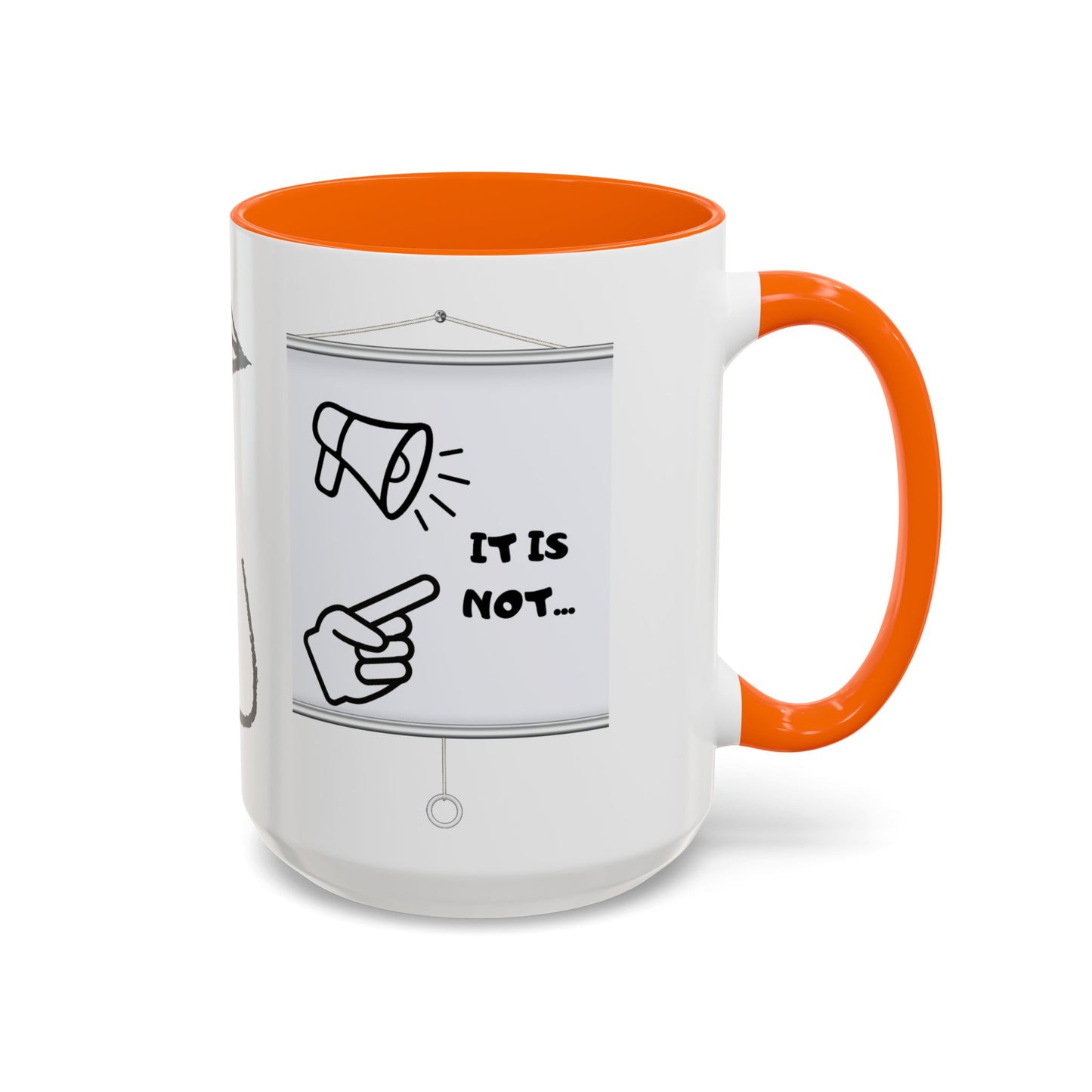 Accent Coffee Mug — Funny 'It Is Not your Fault' Doodle Cartoon Mug (11/15oz)