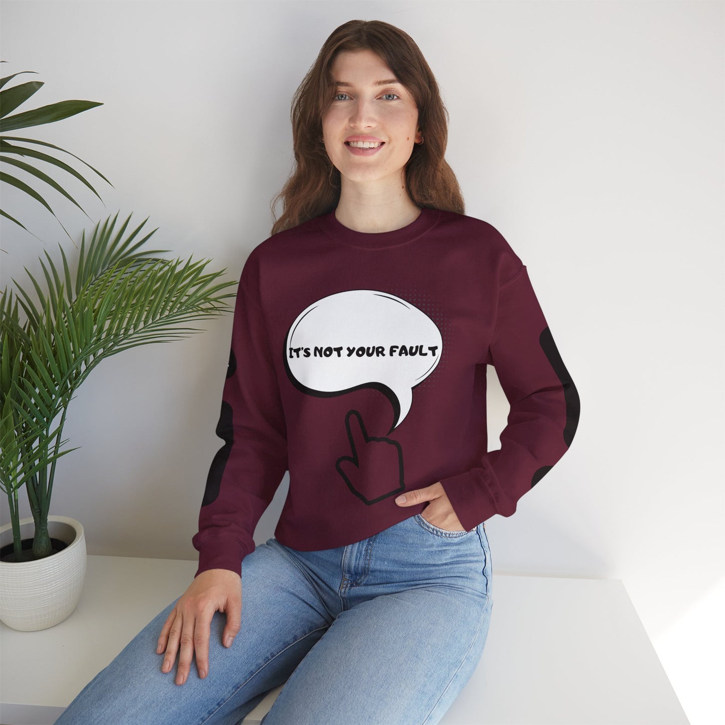 "It's Not Your Fault" Graphic Comfort Pullover