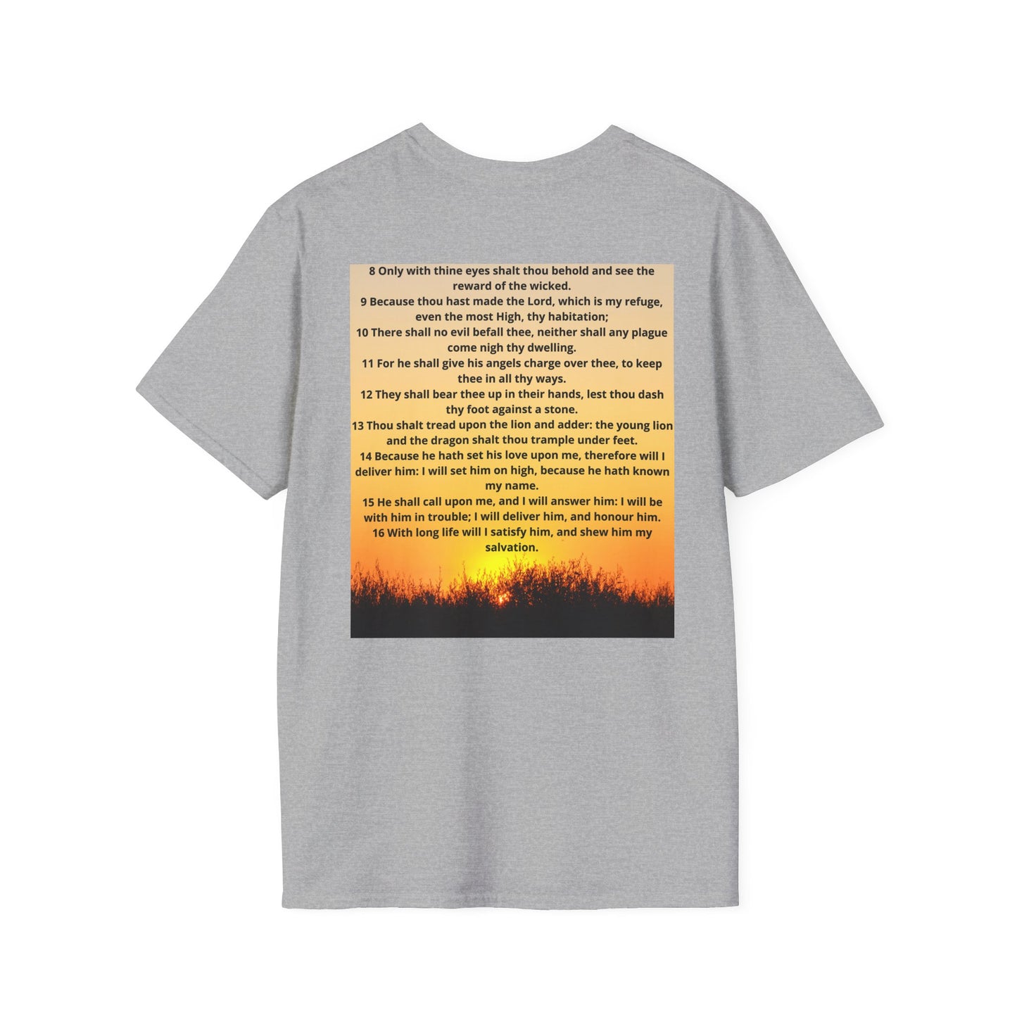 PSALM 91 Inspirational Lion T-Shirt, Motivational Tee, Unisex Quote Shirt, Positive Vibes Wear, Nature Lover Gift