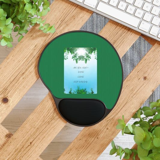 ARE YOU ALIVE Comforting Mouse Pad with Wrist Rest | Inspirational Desk Accessory for Home Office, Gifts, Motivational Decor, Ergonomic Support