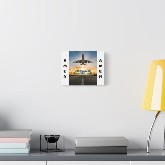Jeremiah 29:11 ("Todo es parte del plan de Dios") Spanish Christian Airplane Wall Art
