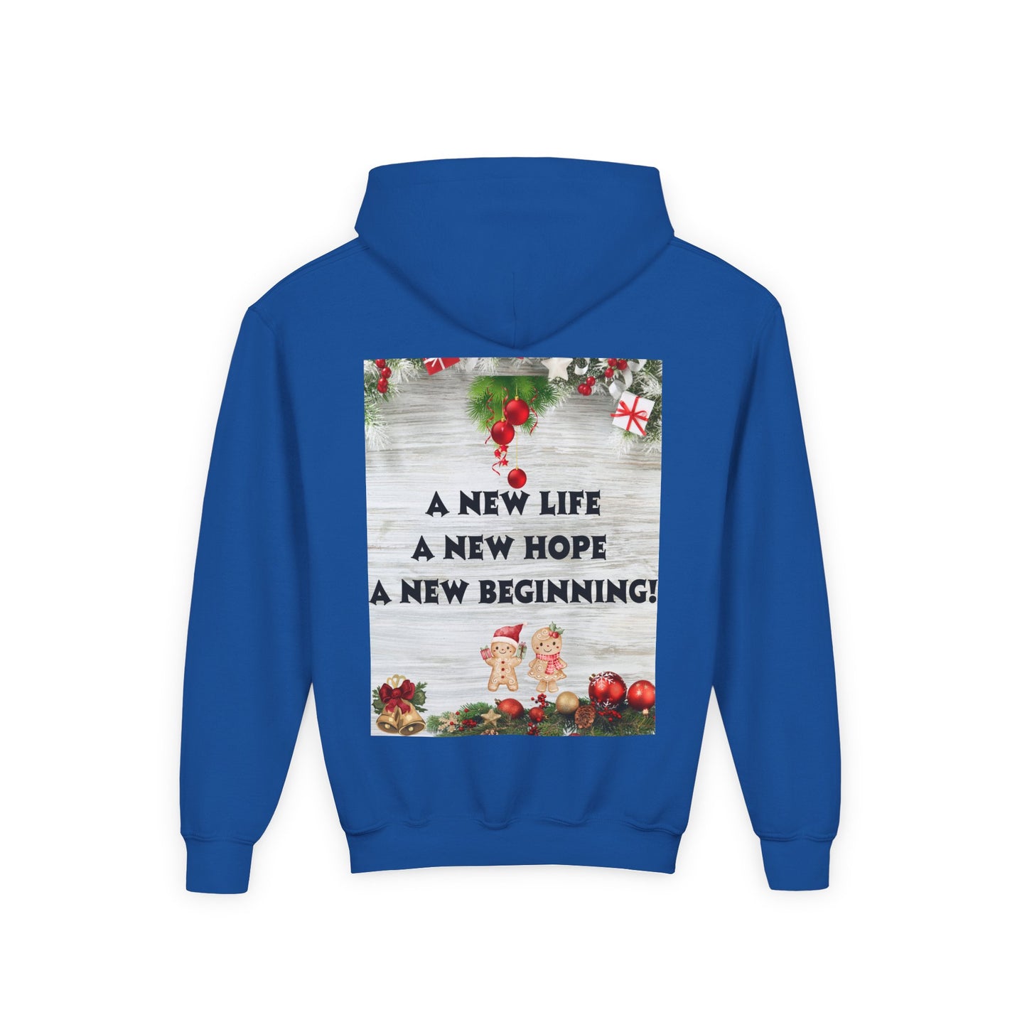 Youth Hooded Sweatshirt - Christmas Cheer, Cozy Holiday Gift, Festive Sweatshirt for Kids, Seasonal Wear, New Year Celebration