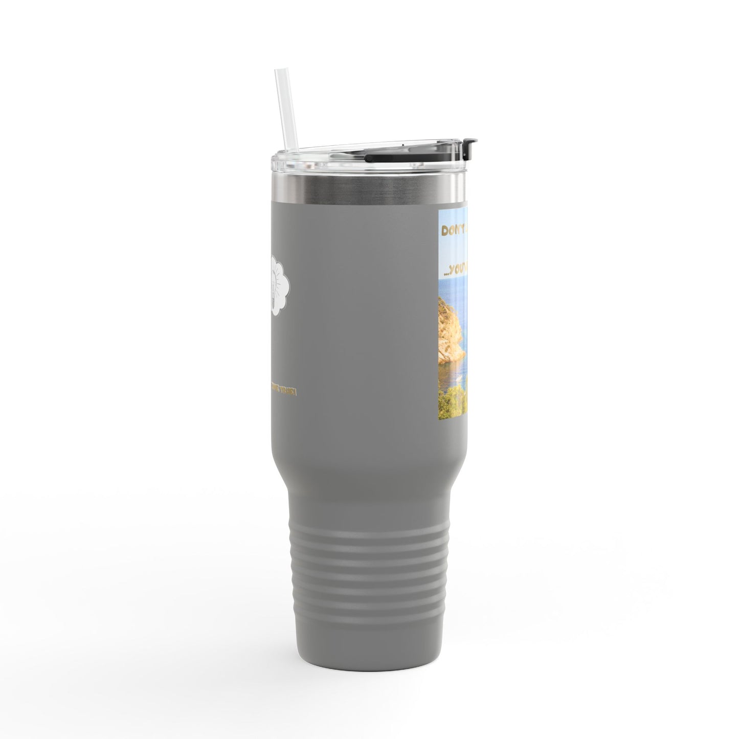 Inspirational Travel Tumbler 40oz — "Don't Lose Focus, You've Got This" Scenic Insulated Mug