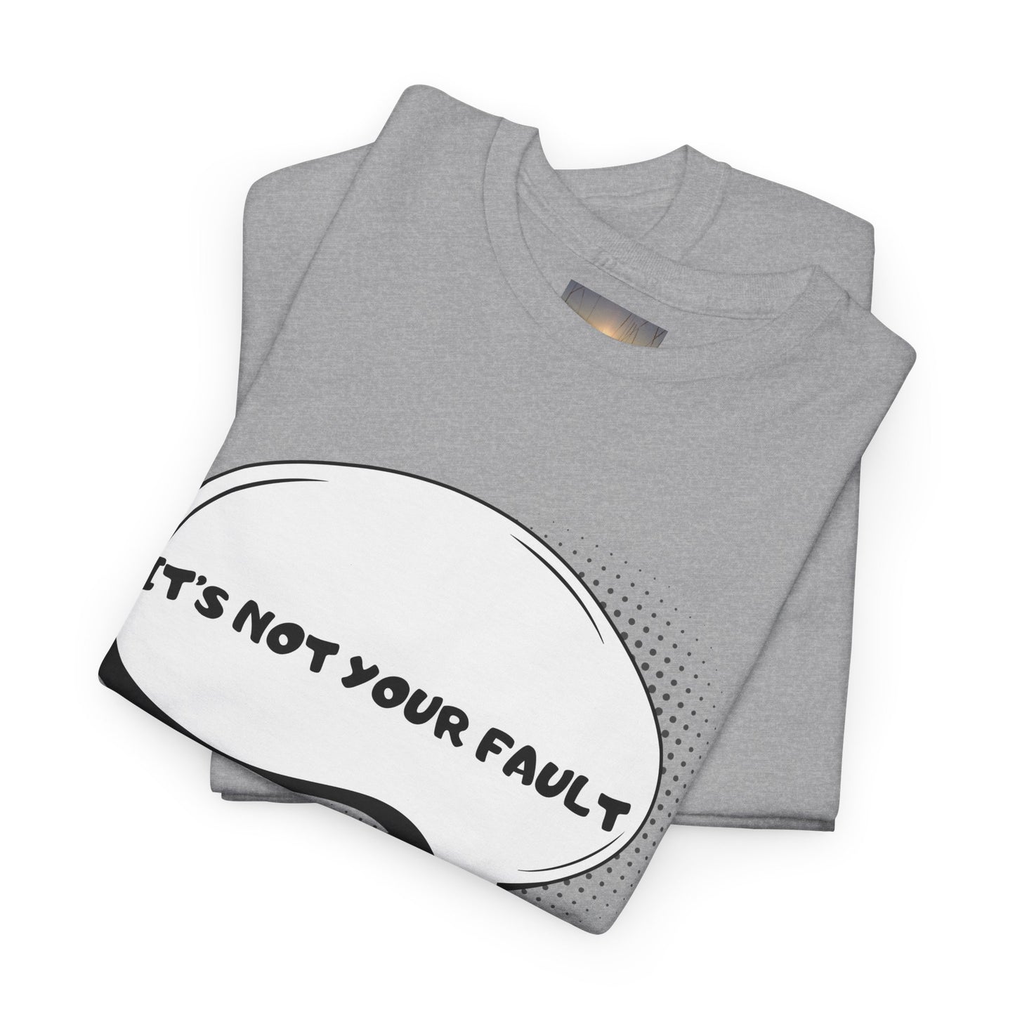 Graphic Tee — "It's Not Your Fault" Comic-Style Pointing Design